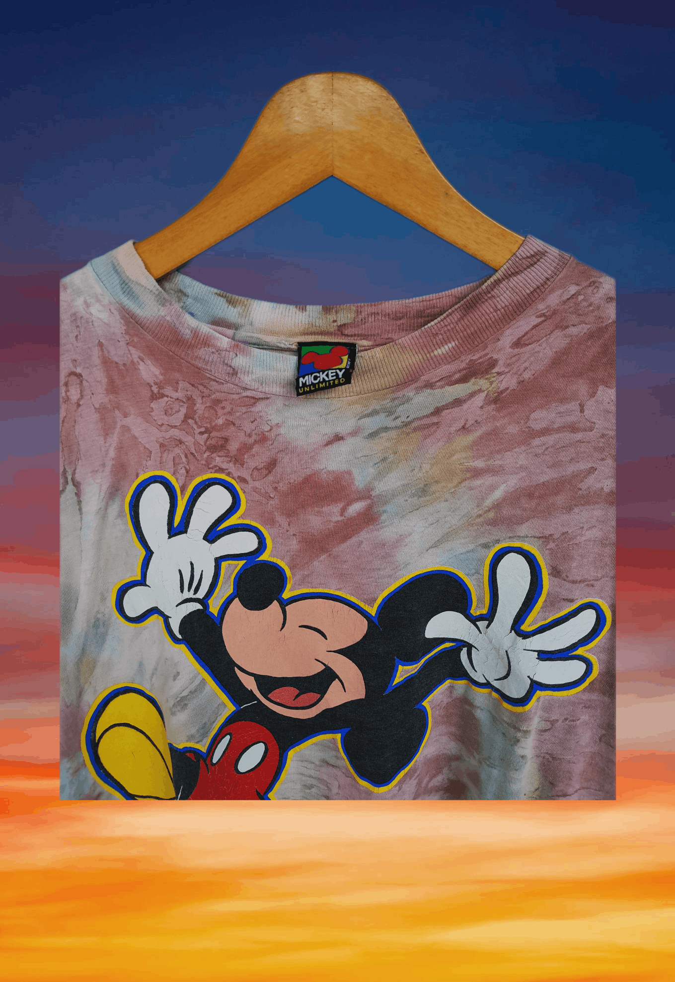 Mickey Unlimited Vintage 90s Mickey Mouse unlimited tie dye t-shirt Size US XL / EU 56 / 4 - 6 Thumbnail