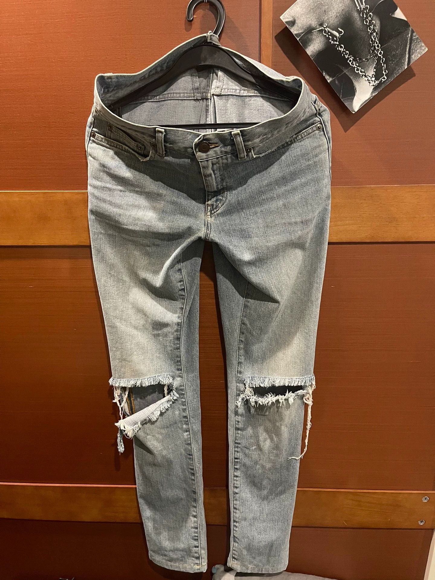 Saint Laurent Paris Saint Laurent d02 Ripped Jeans 28 Loren Size US 28 / EU 44 - 1 Thumbnail
