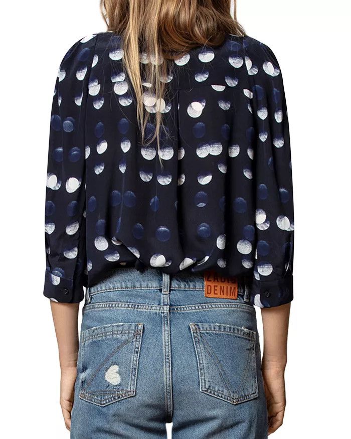 Zadig & Voltaire Zadig & Voltaire Touch Polka-Dot-Printed Silk Tunic L Size L / US 10 / IT 46 - 4 Thumbnail