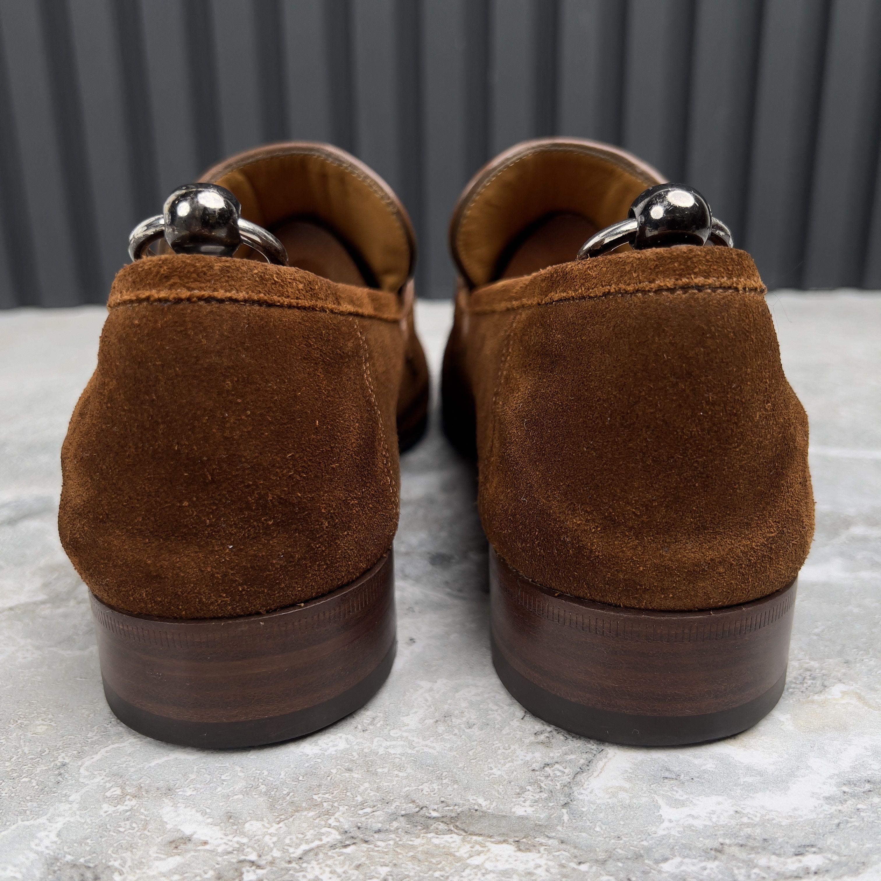 Gucci GUCCI Web Interlocking GG Horsebit Loafers Suede Size US 8 / EU 41 - 9 Thumbnail