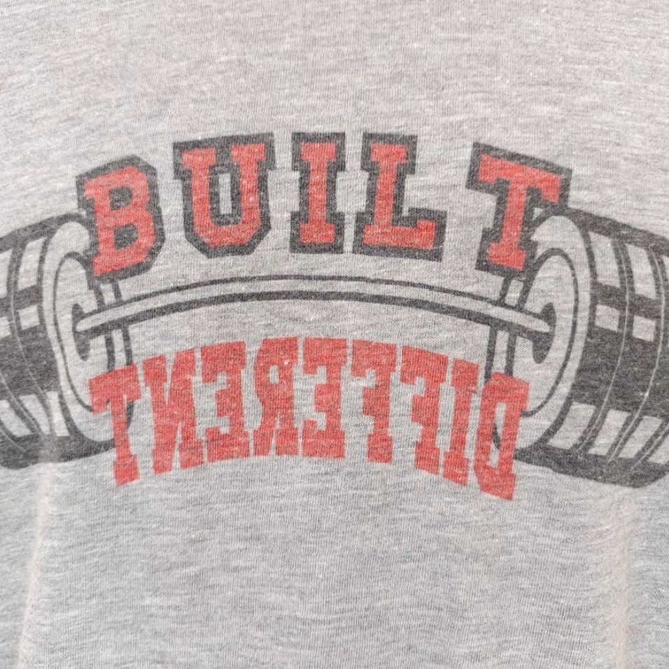 Tultex VINTAGE: No Bodybuilding Mens T Shirt Small Gray Built Different Gym Workout Tultex Cotton Blend Crew Neck Short Sleeve Size S Regular Mens Shirts Size US S / EU 44-46 / 1 - 3 Thumbnail