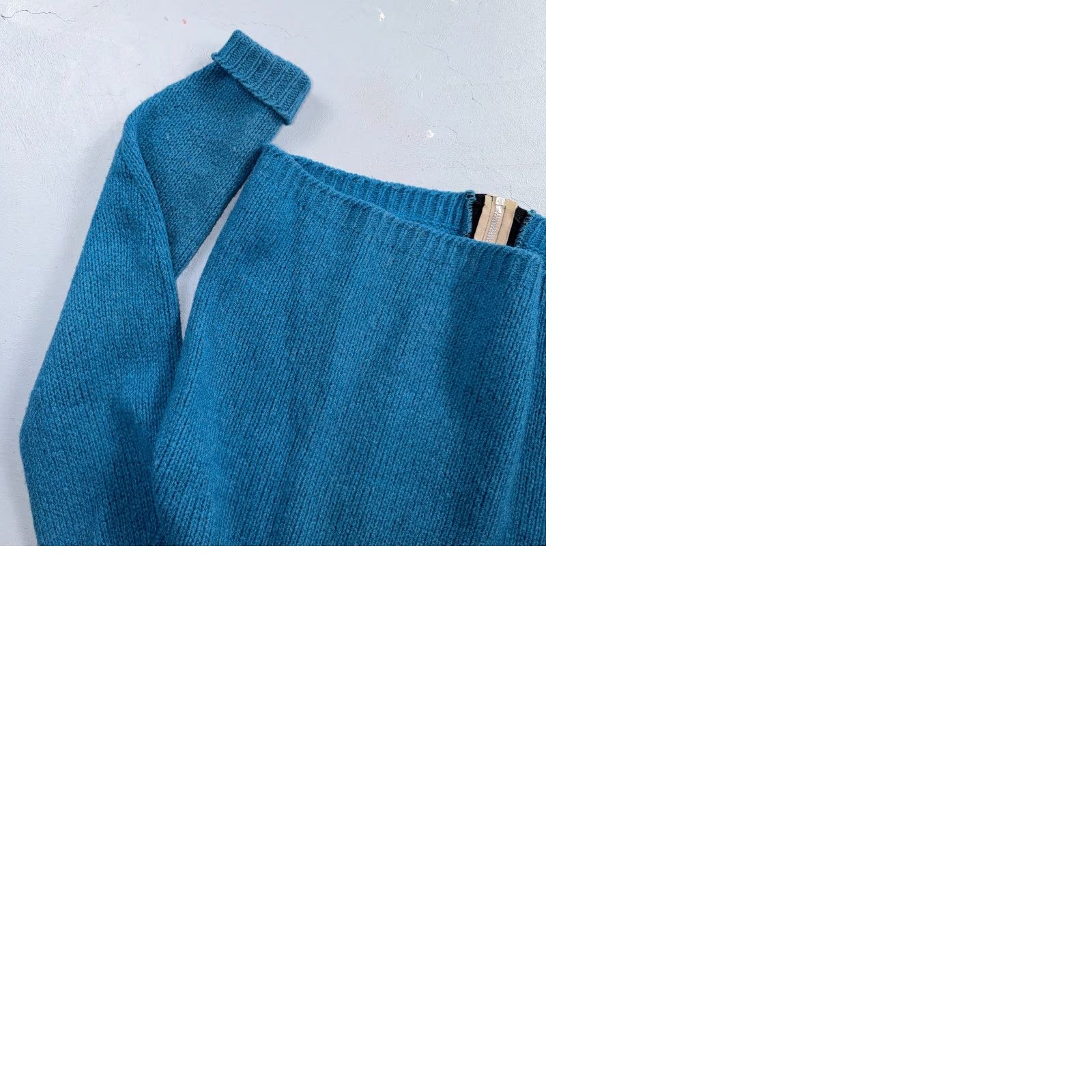 Vintage VTG Allen A 100% Wool Cardigan Sweater Rockabilly 60s 1960s Zip Blue M Mens Size US M / EU 48-50 / 2 - 9 Thumbnail