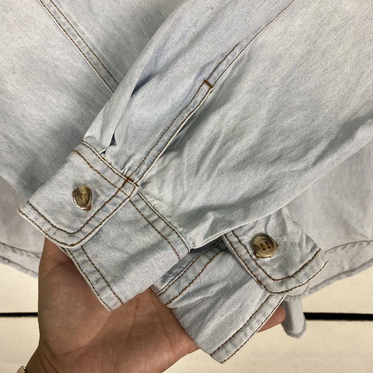 Japanese Brand Durghscott Denim Shirt Size US M / EU 48-50 / 2 - 8 Thumbnail