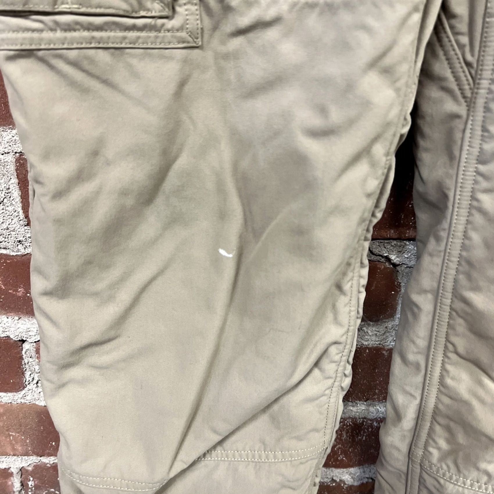 Doublet Duluth Carpenter Pants Mens Medium Brown Elastic Waist Double Knee Quilted Lined Size US 31 - 4 Thumbnail