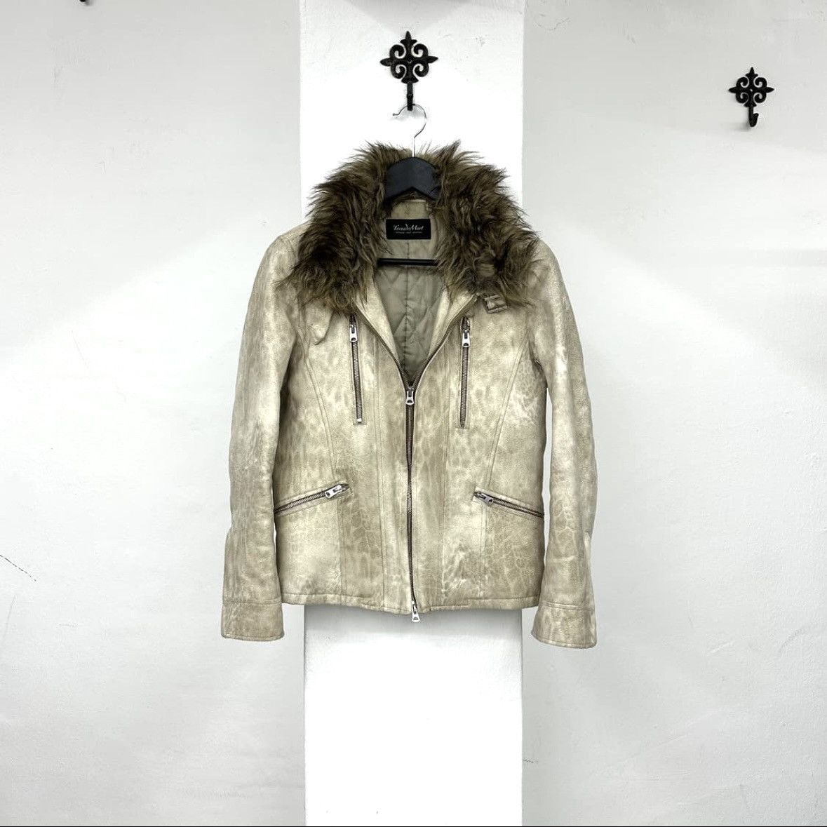 Tornado Mart Tornado Mart White Leopard Print Jacket AW12 | Grailed