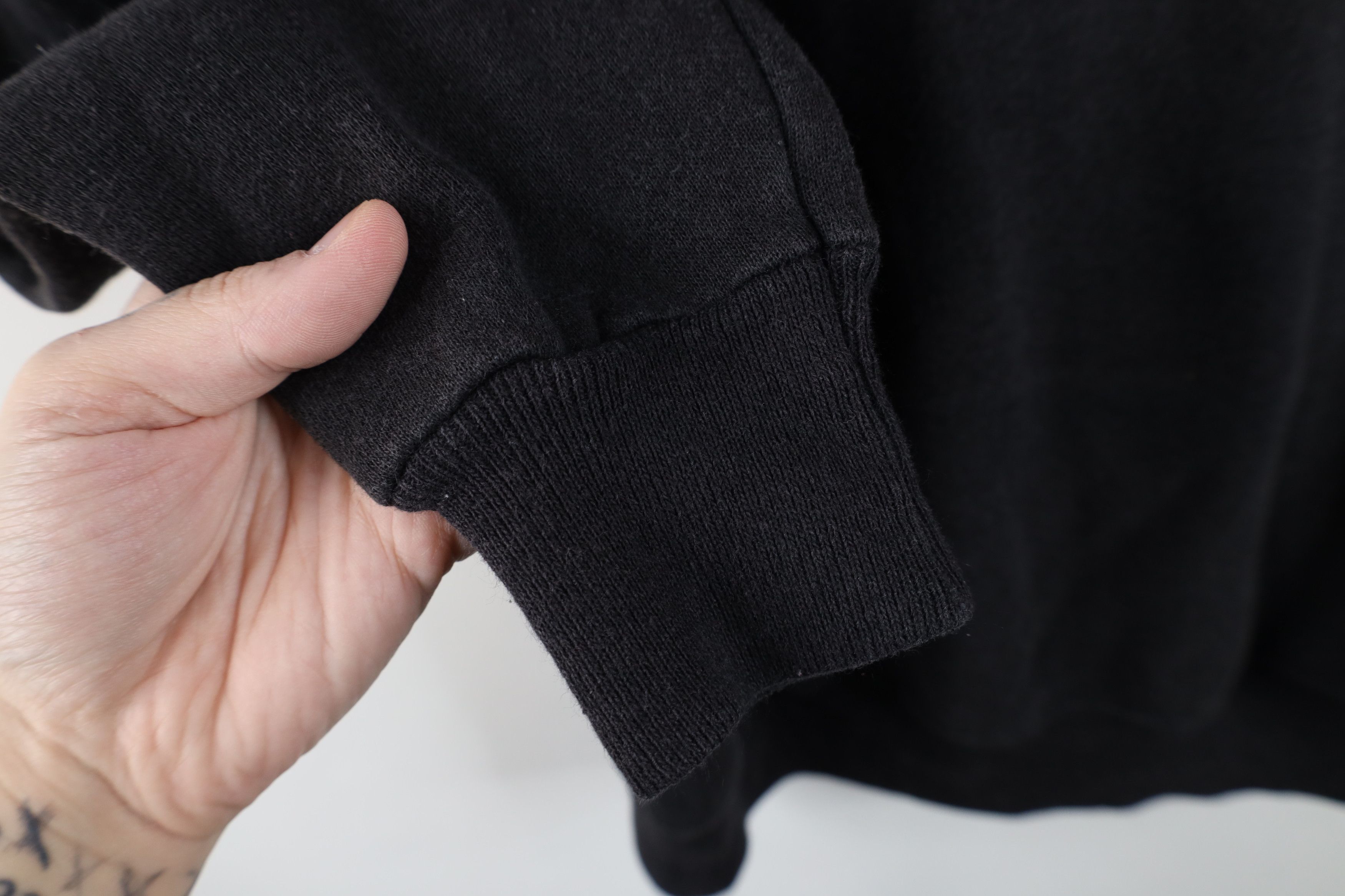 Hanes Vintage 80s 90s Hanes Blank Crewneck Sweatshirt Black USA Size L / US 10 / IT 46 - 7 Thumbnail