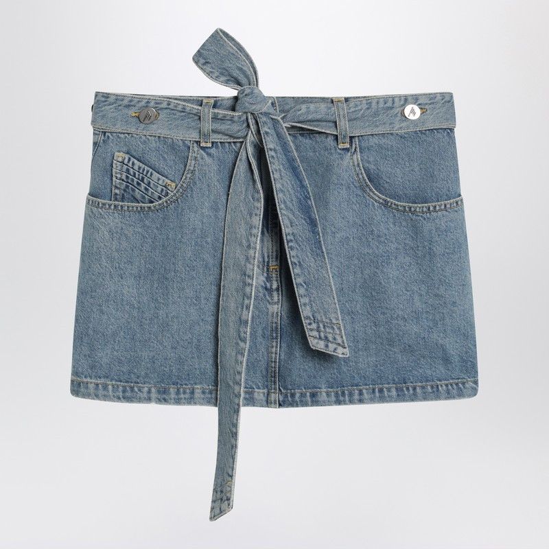The Attico Light Blue Denim Mini Skirt