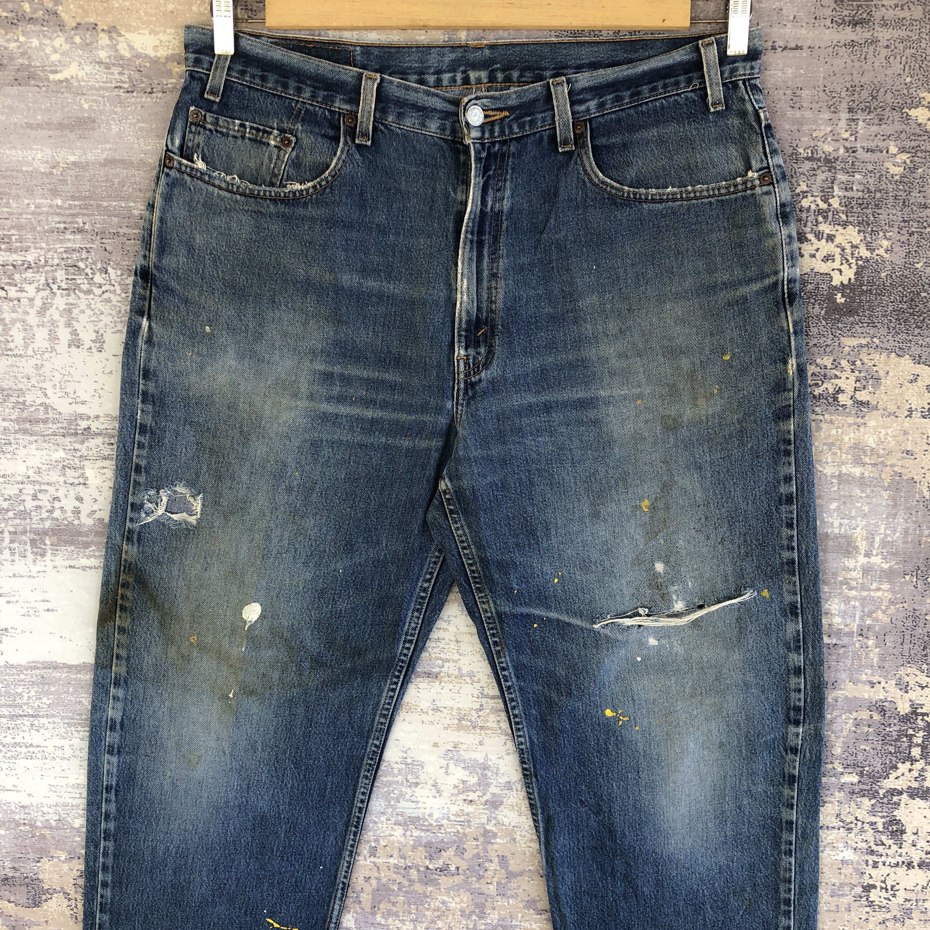 Levi's Vintage Levis Distressed Jeans Levi's Painter Faded Denim Size US 36 / EU 52 - 3 Thumbnail