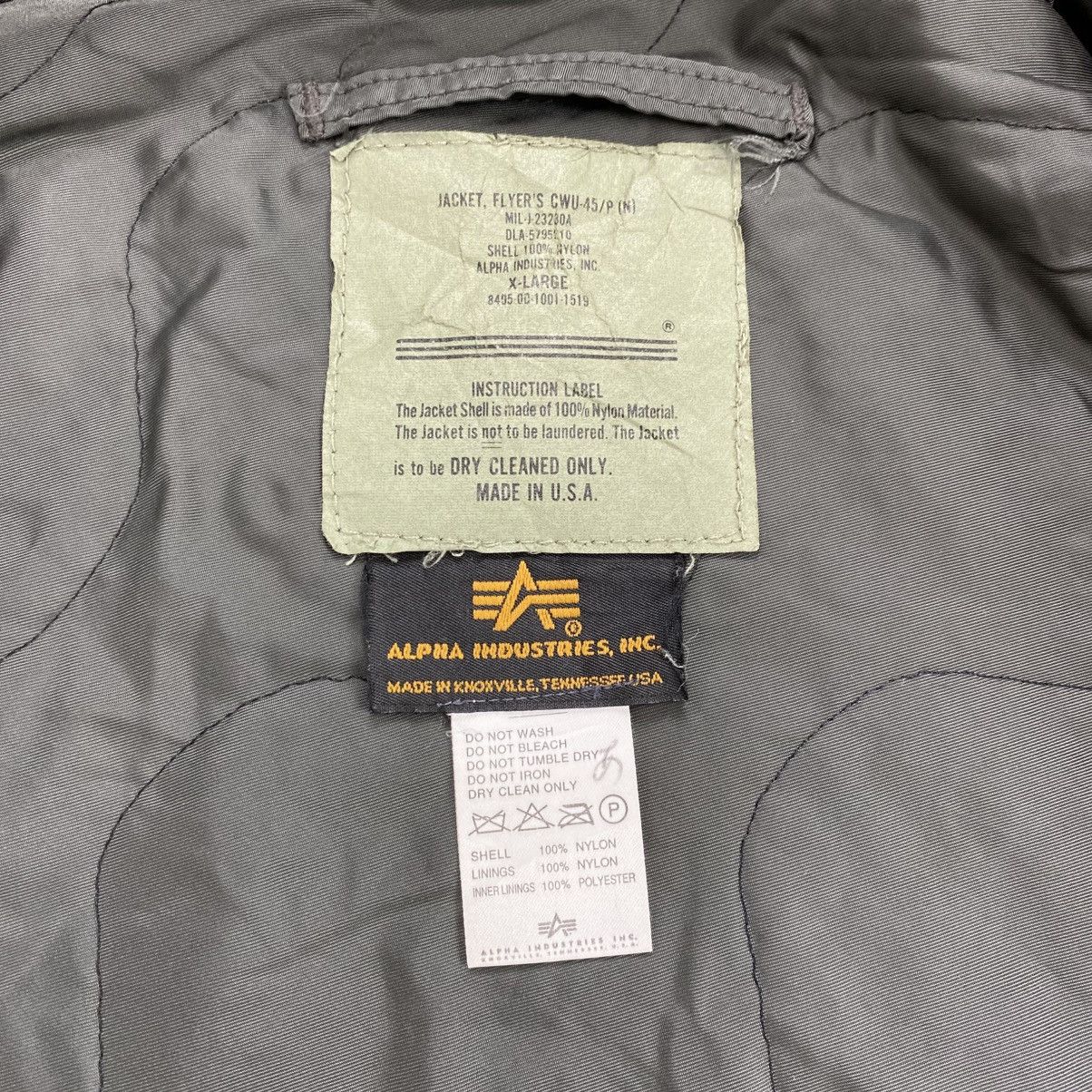 Alpha Industries 🇺🇸Vintage Alpha Industries CWU 45/P Army Flight Bomber Jacket Size US XL / EU 56 / 4 - 9 Thumbnail