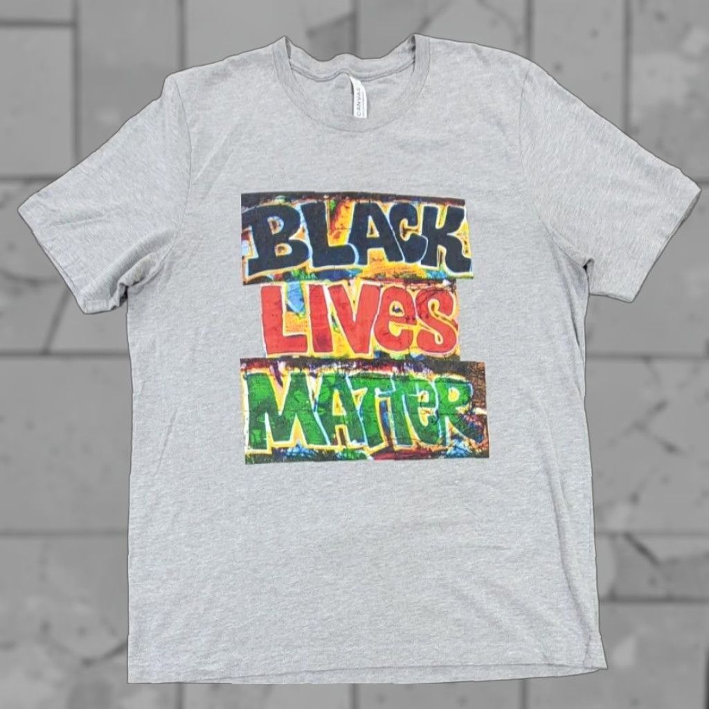 Vintage Nike Black Lives Matter Shirt Gray Black Red Green Graffiti Logo XL Short Sleeve Shirt Mens 90s Block Logo Logo Size US XL / EU 56 / 4 - 1 Thumbnail