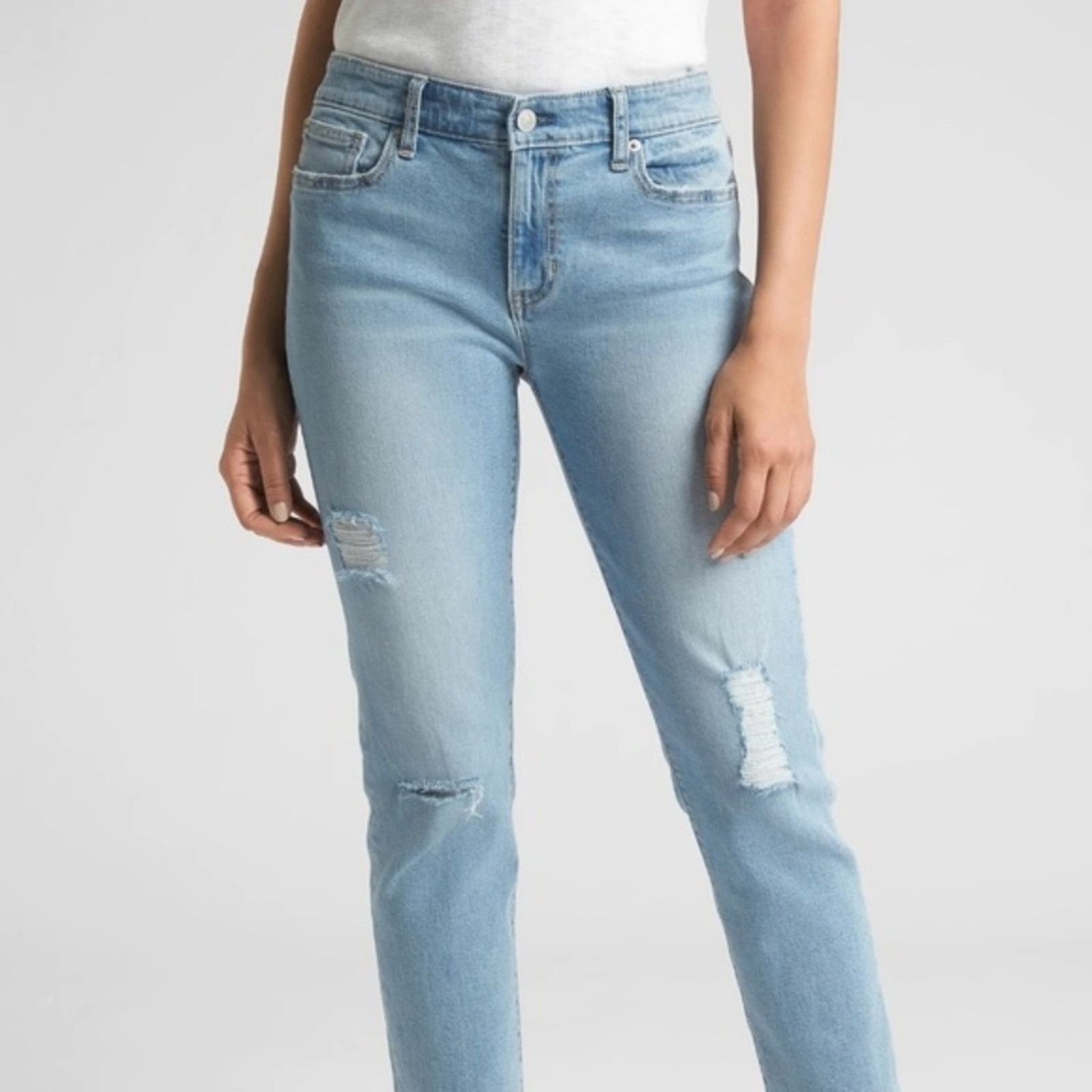 Gap GAP Low Rise Straight Crop Jeans Size 27" / US 4 / IT 40 - 1 Thumbnail