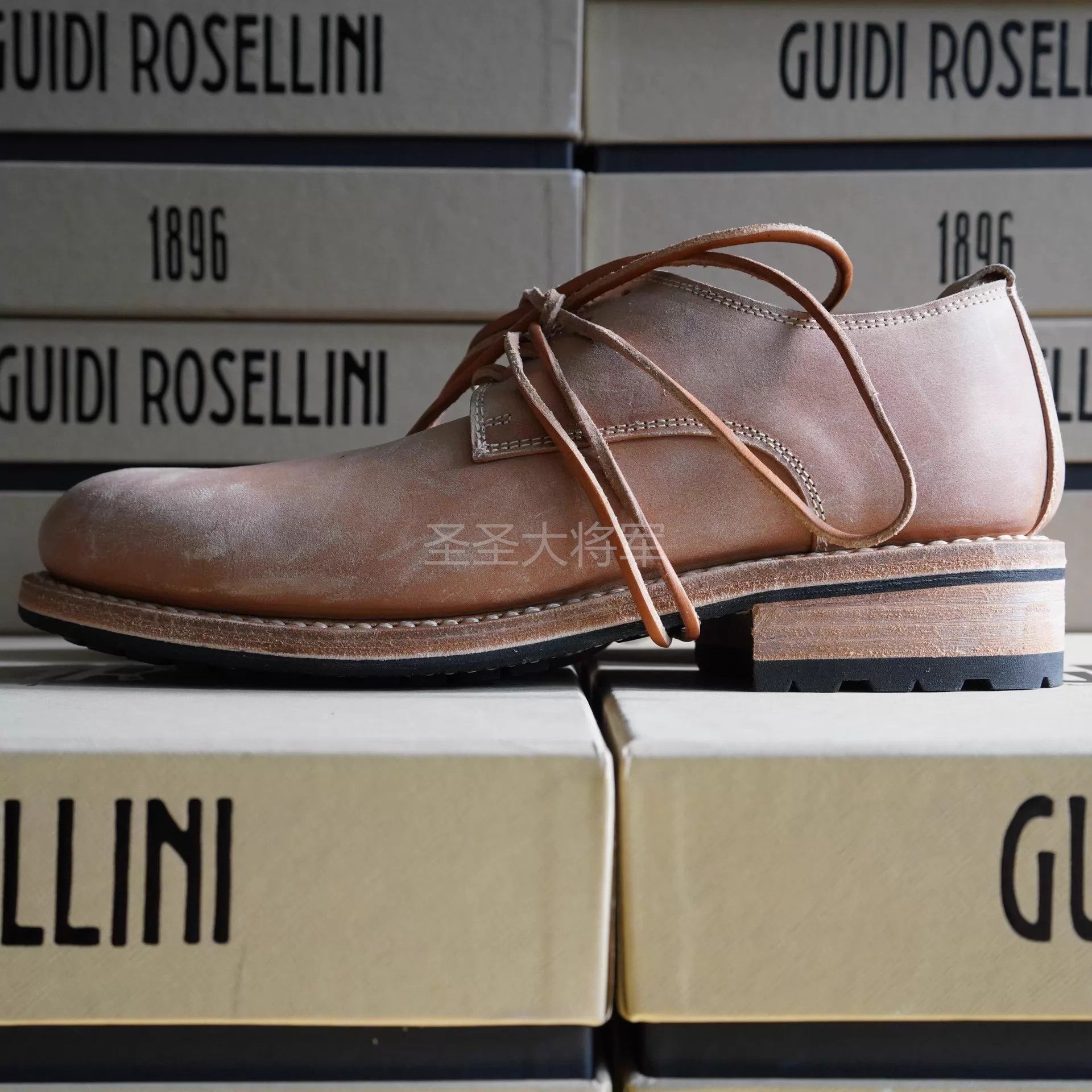 Guidi Guidi Rosellini Veg Tan Leather Vintage Shoes 37+38 Size US 6.5 / IT 36.5 - 1 Thumbnail