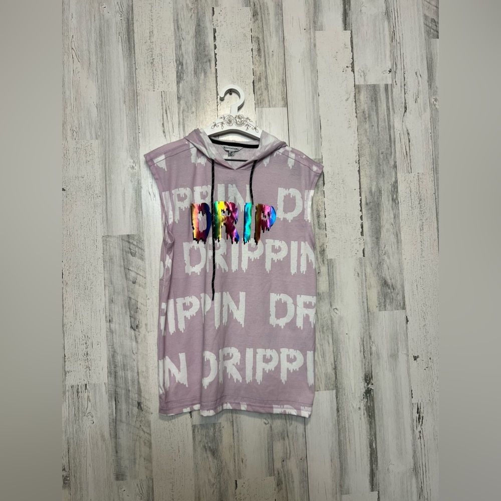 Other Distortion Sleeveless Hoodie Purple “Drippin” Graphic Street Size US M / EU 48-50 / 2 - 2 Thumbnail