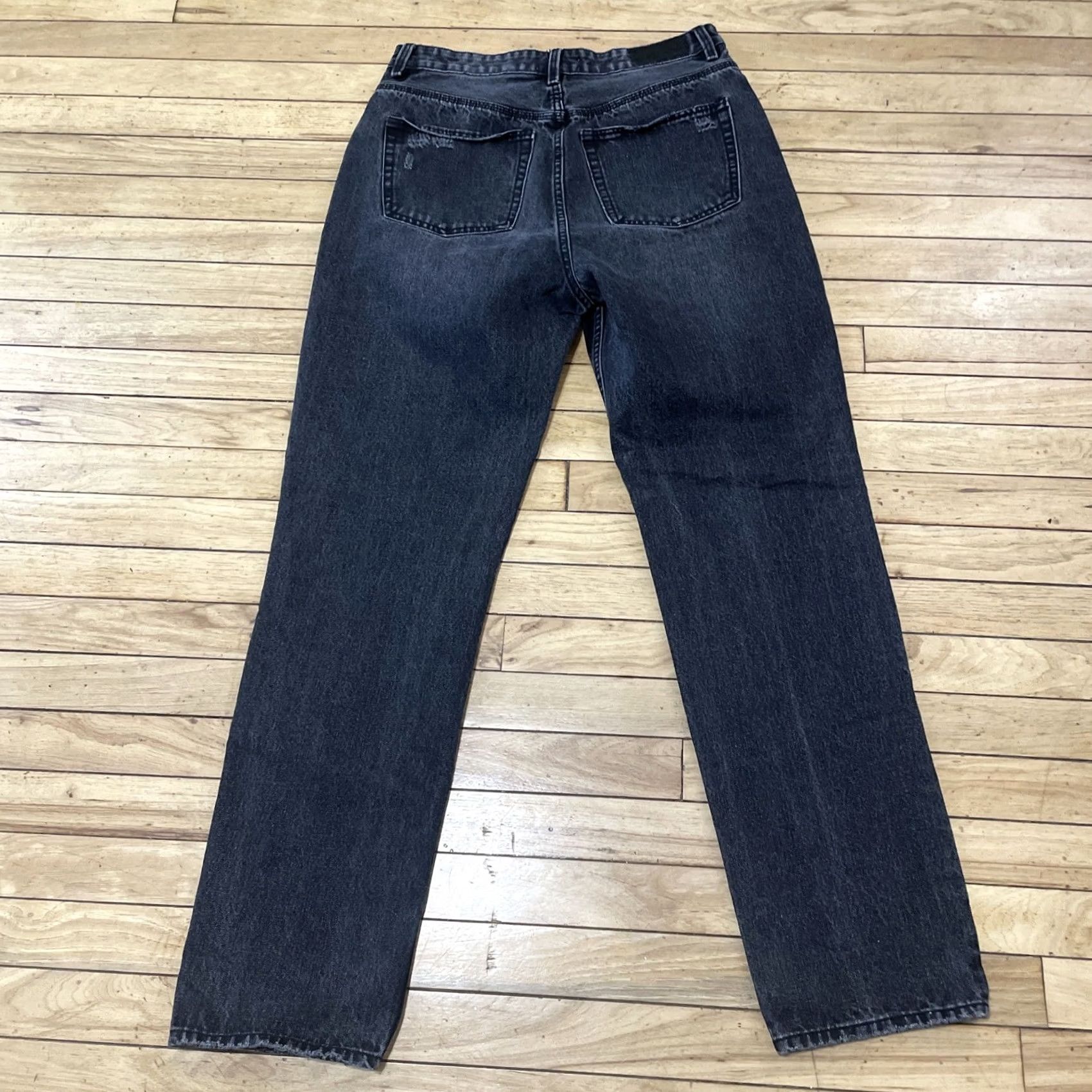 Denime VINTAGE ZGY Denim Adult 30 Hi Rise Relaxed Straight Black Distressed Street Denim 30x30 Size US 30 / EU 46 - 2 Thumbnail