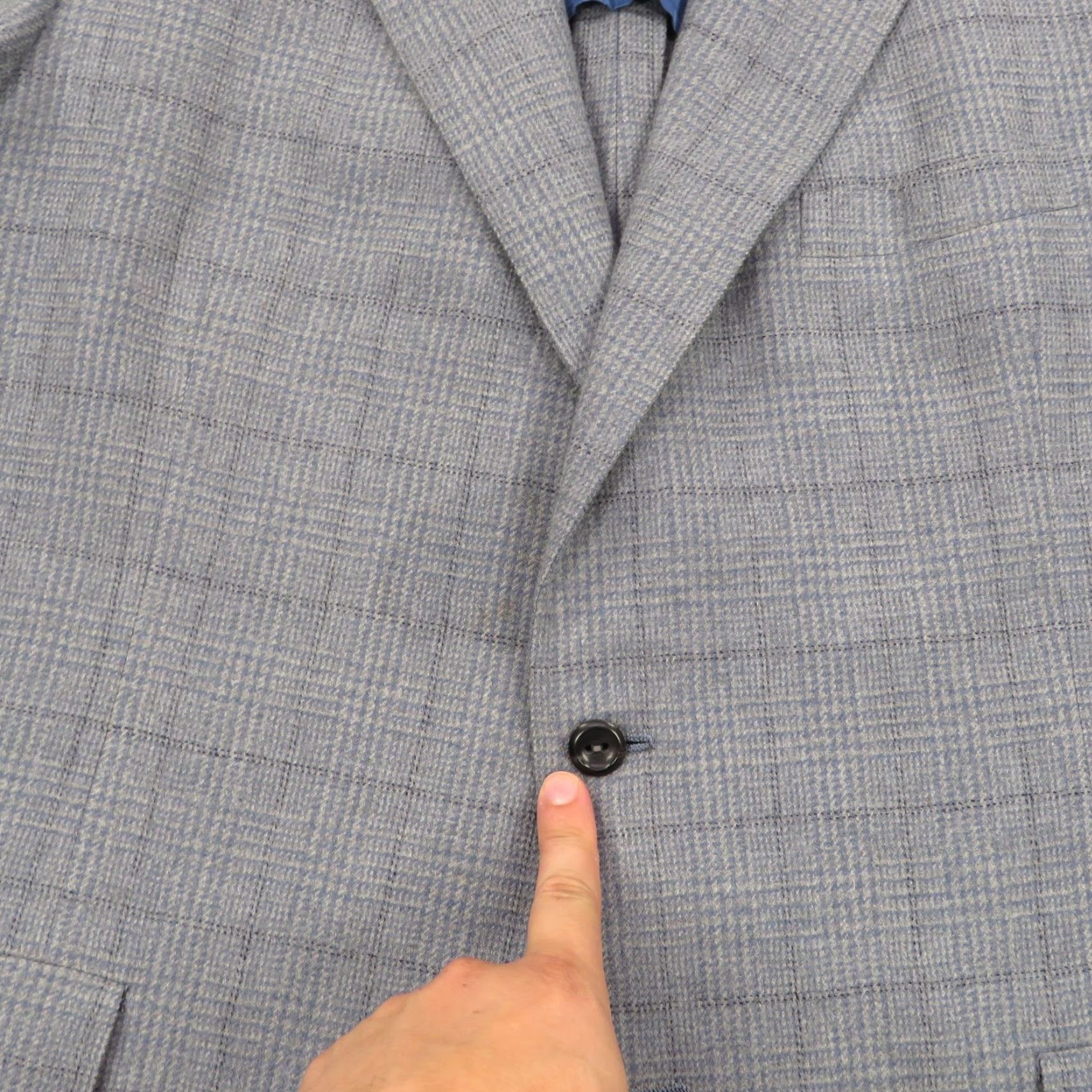 Vintage Oxxford Clothes Blazer Sport Coat Jacket Mens 44L Wool Windowpane Size 44R - 4 Thumbnail