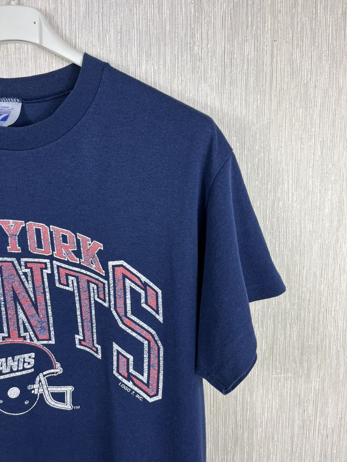 Logo 7 Vintage Logo7 New York Giants navy single stitch t-shirt tee Size US L / EU 52-54 / 3 - 3 Thumbnail