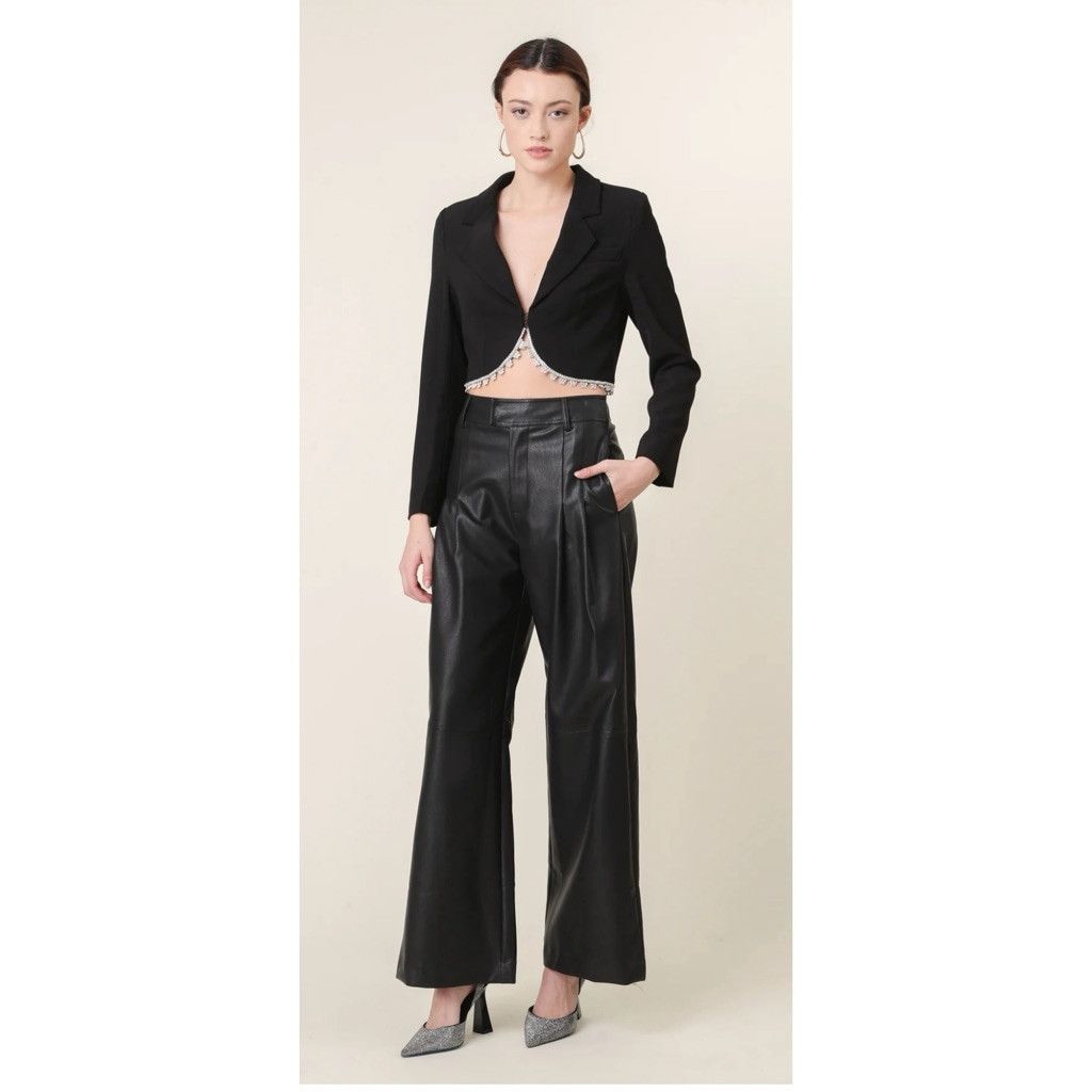 Designer NWT Line & Dot Vaughn Cropped Blazer XS $157 Size XS / US 0-2 / IT 36-38 - 4 Thumbnail