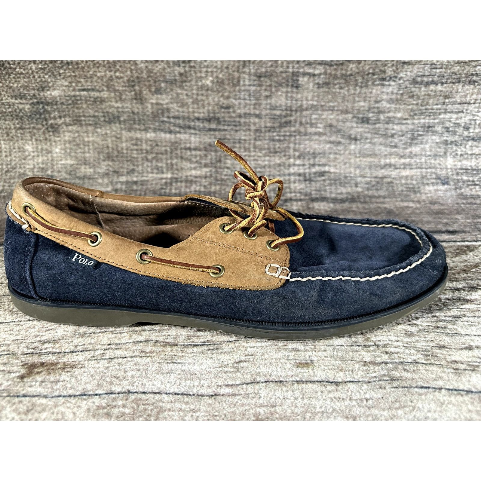 Polo Ralph Lauren Polo Ralph Lauren Bienne Boat Shoe Suede Navy Blue Men 13 D Size US 13 / EU 46 - 5 Thumbnail