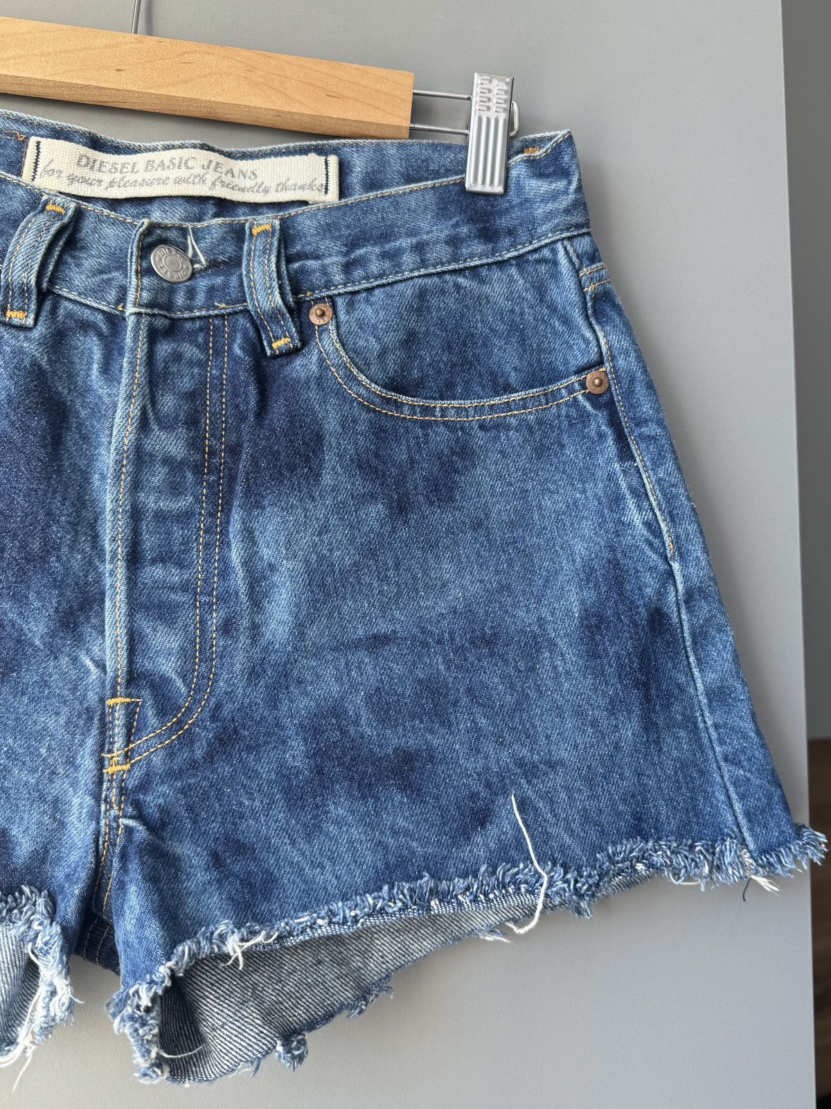 Diesel × Vintage Diesel Washed Blue Basic Jeans Shorts Size 30" / US 8 / IT 44 - 4 Thumbnail