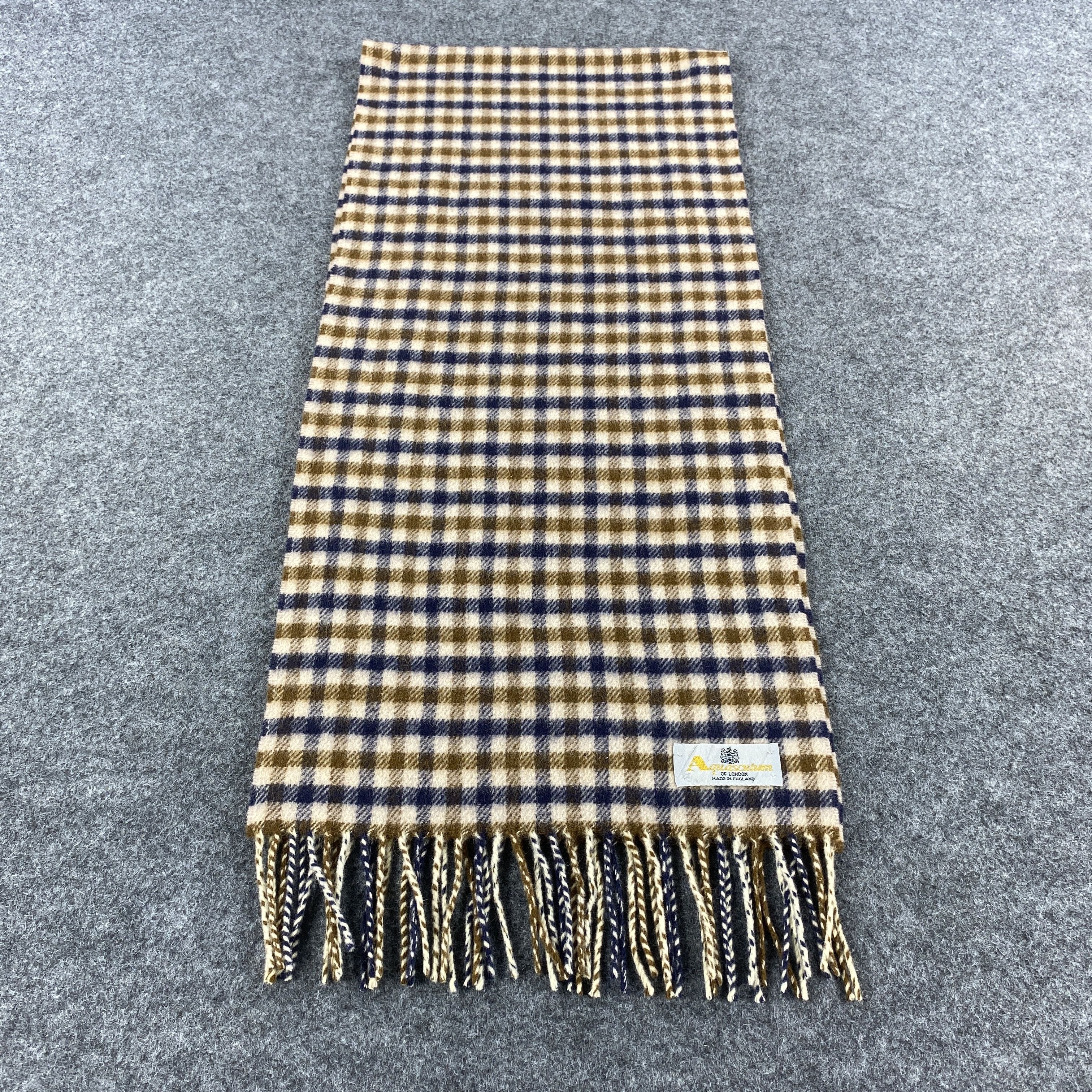 Aquascutum × Vintage Aquascutum Scarf # Muffler # Neckwear # D613 Size ONE SIZE - 1 Thumbnail