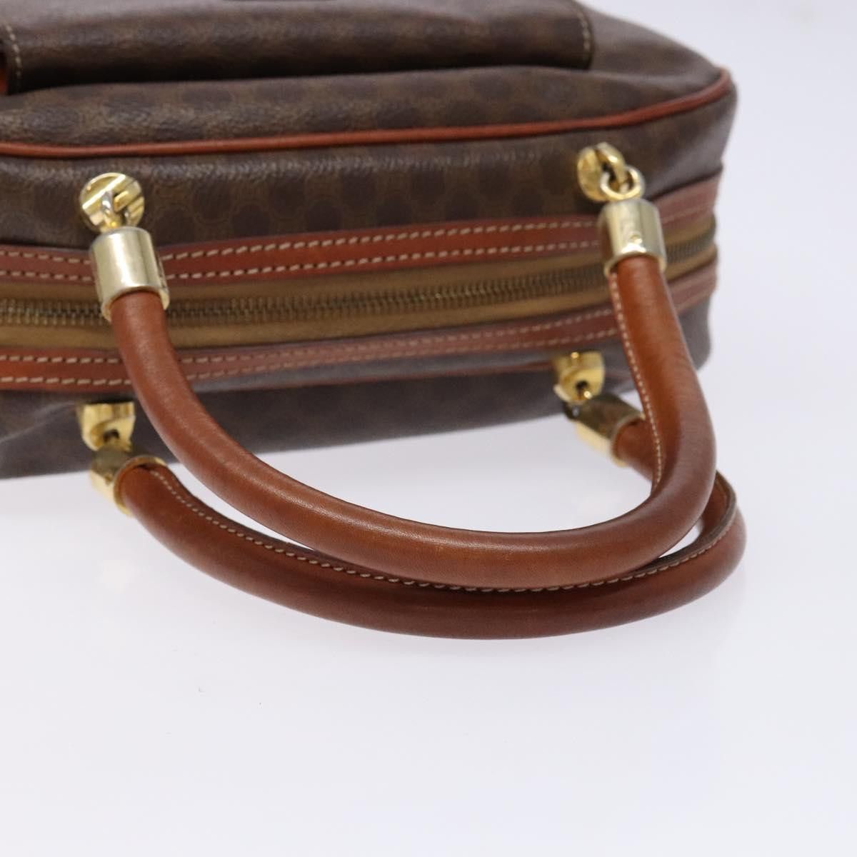 Celine CELINE Macadam Canvas Hand Bag Pvc Leather Brown Gold Size ONE SIZE - 7 Thumbnail