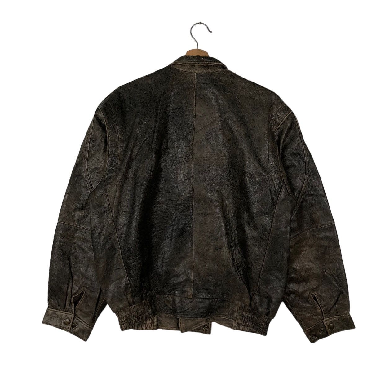Japanese Brand VINTAGE BOMBER LEATHER JACKET NEW PARIS INSPIRE ISSEY MIYAKE Size US L / EU 52-54 / 3 - 7 Thumbnail