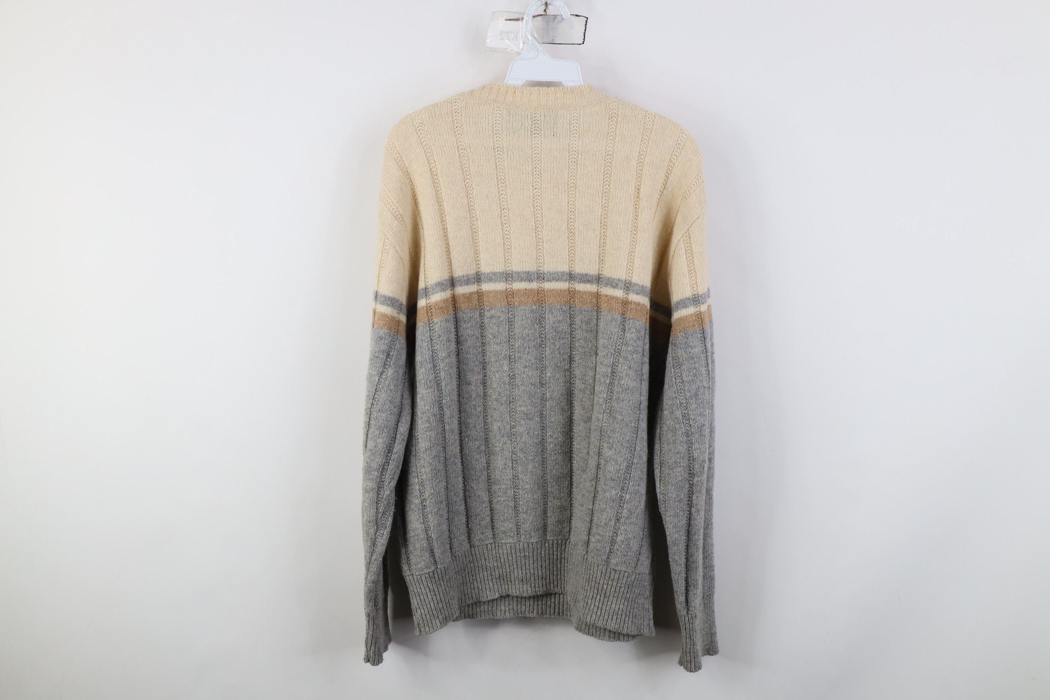 Vintage Vintage 70s Streetwear Striped Ribbed Knit Sweater USA Size US L / EU 52-54 / 3 - 11 Thumbnail