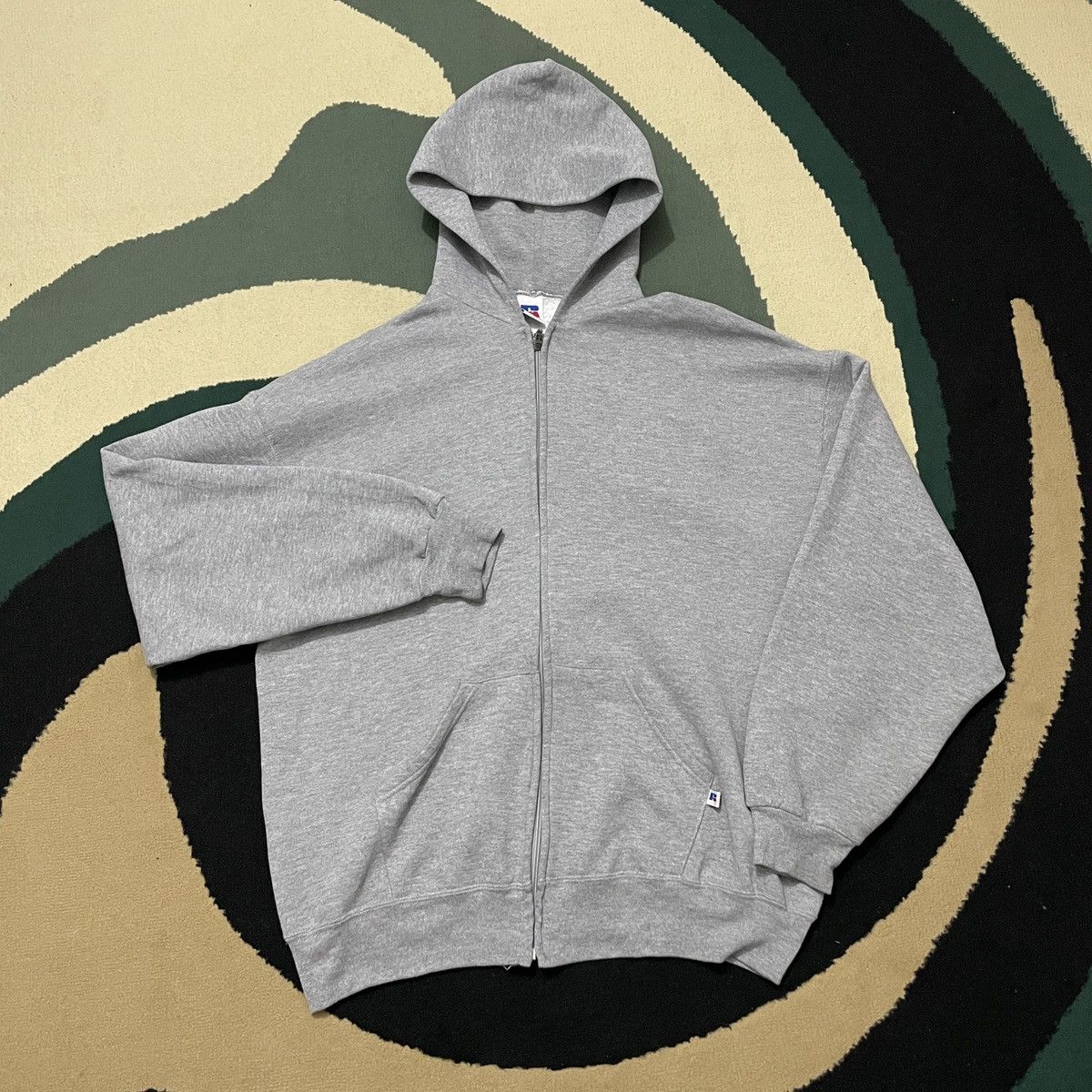 Devil Boxy Russell Athletic Blank Zip Hoodie