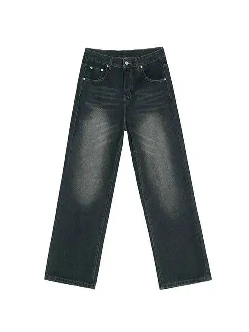 Jean Blue Washed Wide Leg Denim Jeans Size US 30 / EU 46 - 6 Thumbnail
