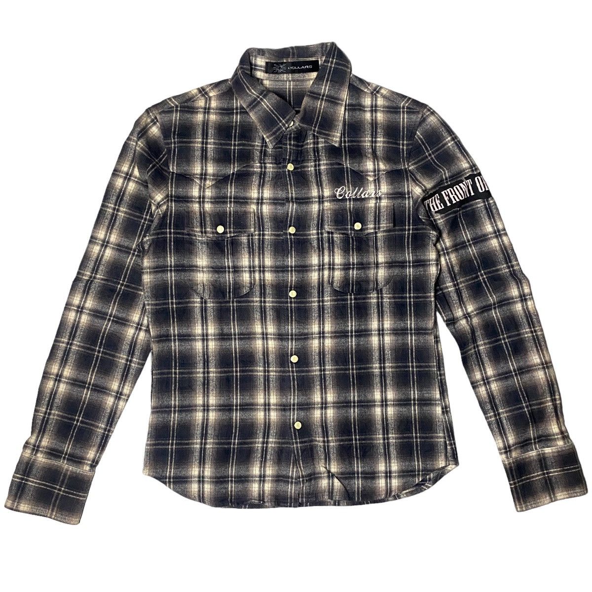Hysteric Glamour × If Six Was Nine × Japanese Brand 2000's Collars x TFOA Skull Tattoo Plaid Flannel Size US S / EU 44-46 / 1 - 2 Thumbnail