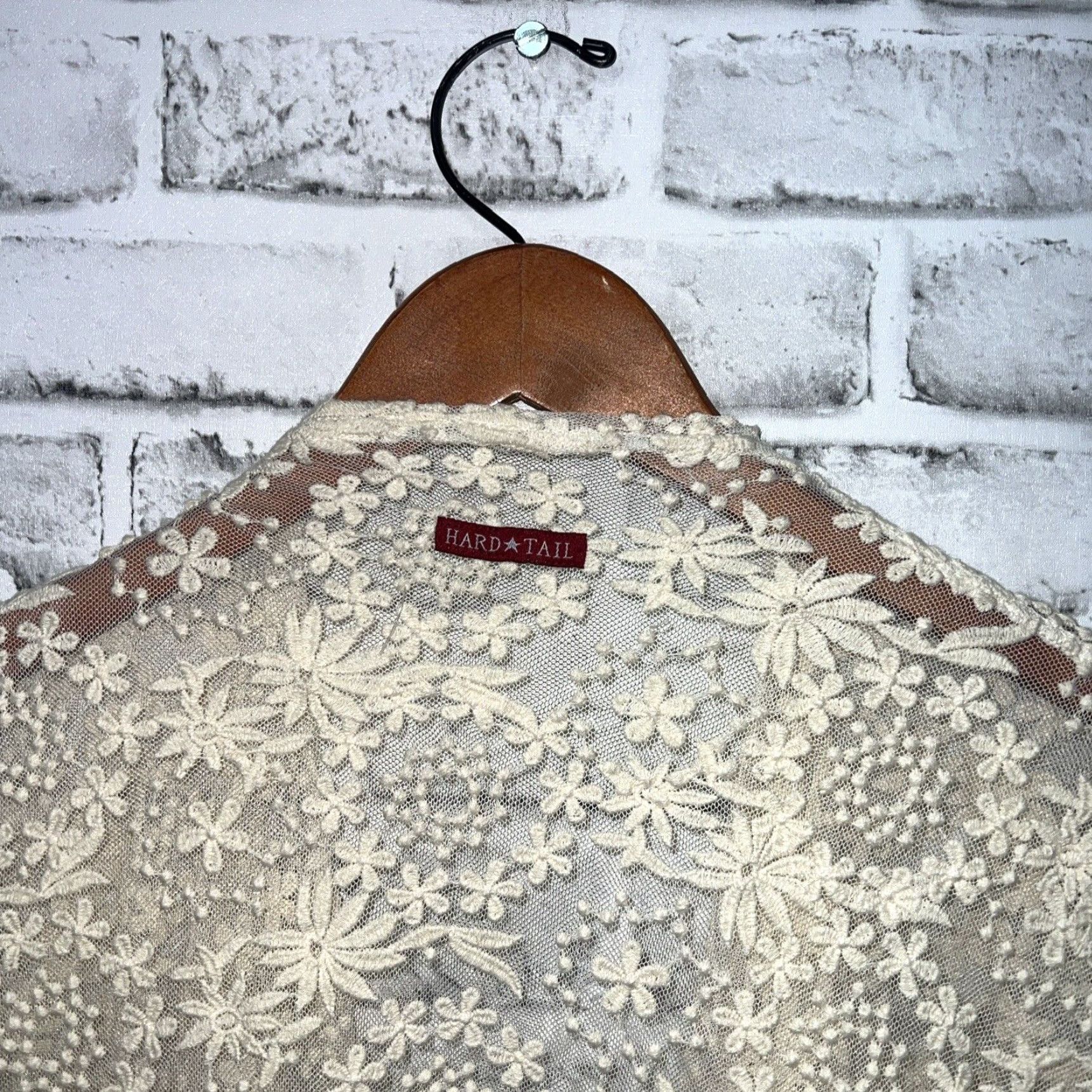 Vintage HARD TAIL Floral Open Front Shirt Womens Size M Size M / US 6-8 / IT 42-44 - 6 Thumbnail