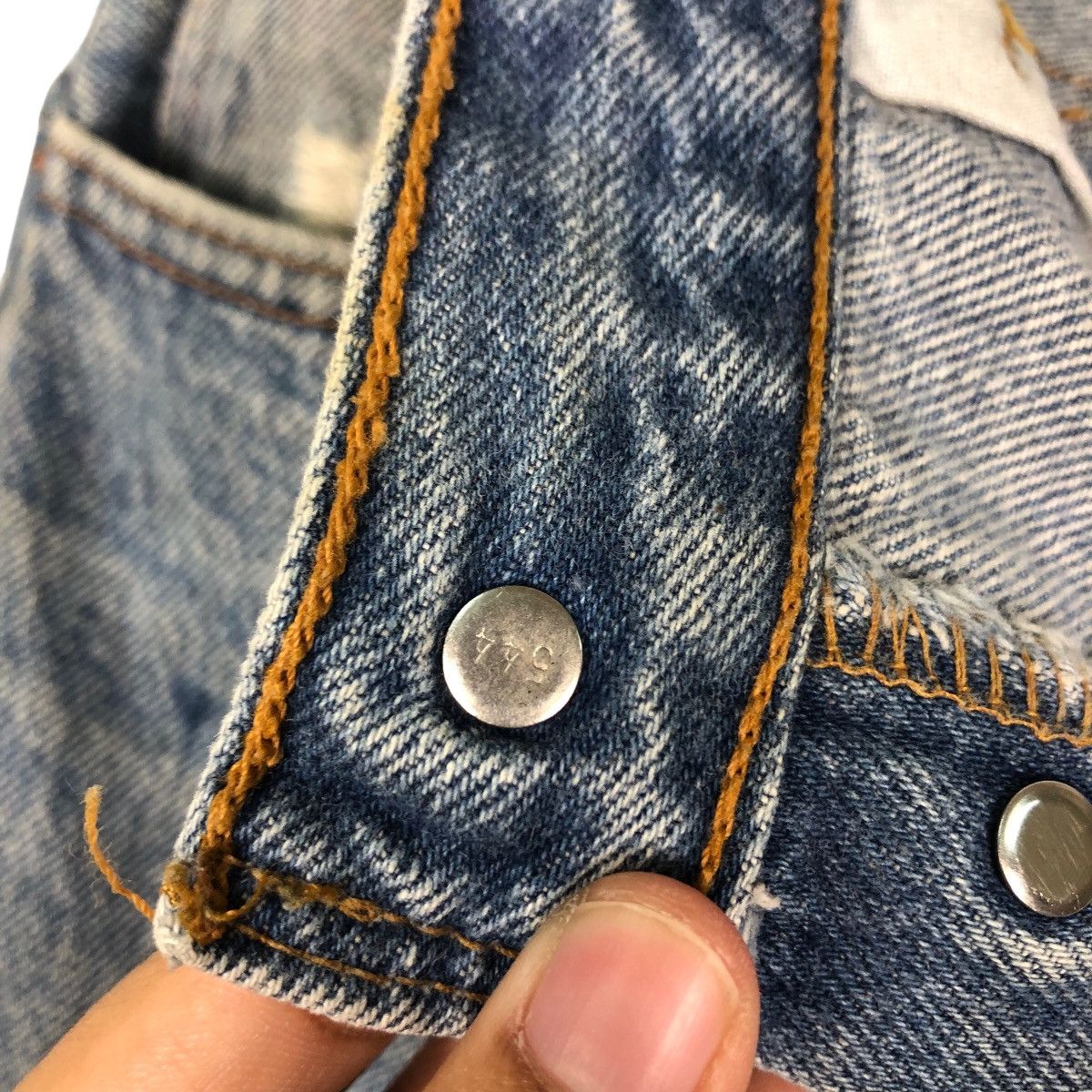 Japanese Brand 🔥VINTAGE DENIM JEANS BIKER WEAR WRANGLER GILET JAPAN MADE Size US 30 / EU 46 - 20 Thumbnail