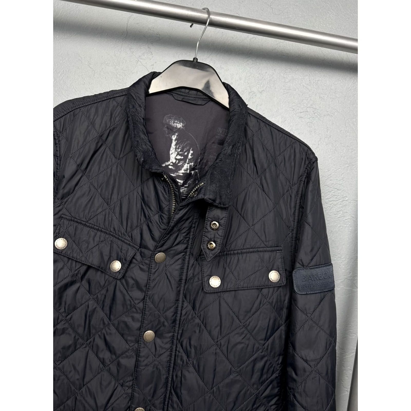 Barbour Barbour Barbour International Ariel Mens Quilted Jacket L Blue Jacket Mens Size US L / EU 52-54 / 3 - 2 Thumbnail