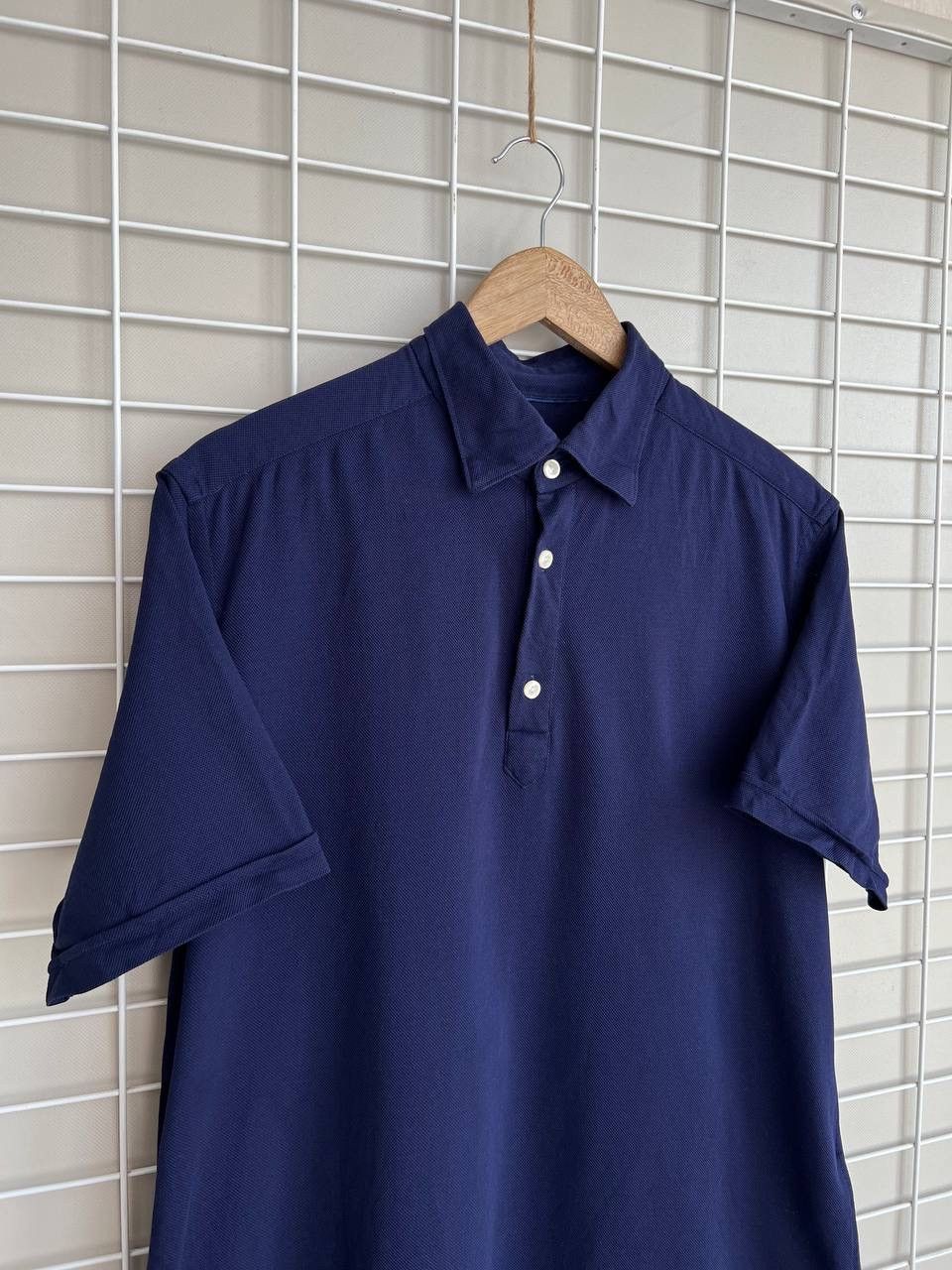 Eton Eton Navy Blue Oxford Pique Polo Shirt Mens Size L Size US L / EU 52-54 / 3 - 3 Thumbnail