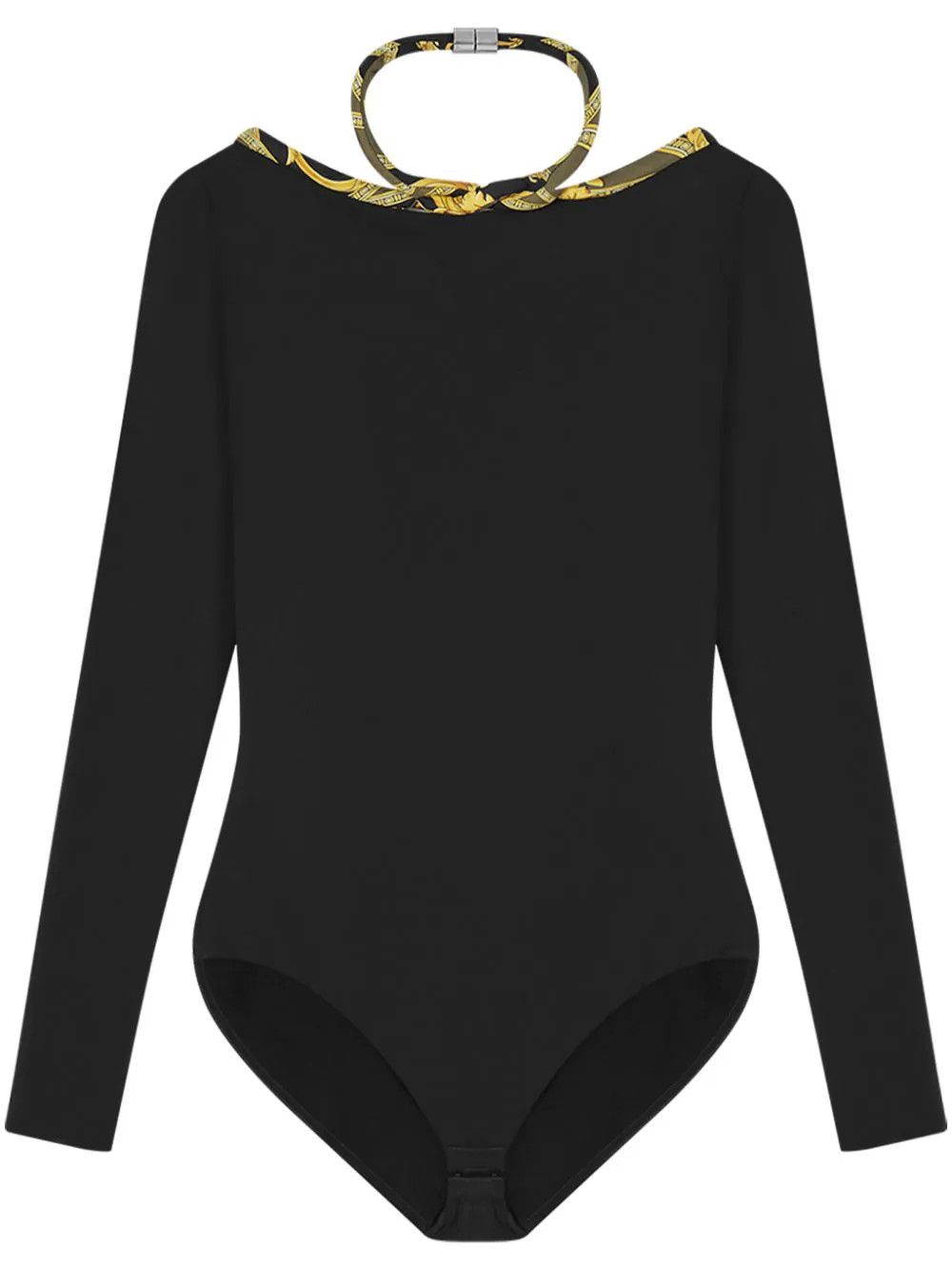 Versace o1s22i1n1024 Gods' Cut Bodysuit in Black Size S / US 4 / IT 40 - 1 Thumbnail