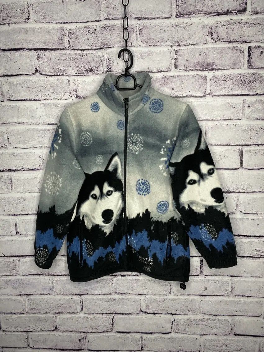 Vintage 👣WOMENS Vintage Wolfes fleece hooded jacket size XXS Size XXS / US 00 / IT 34 - 1 Thumbnail
