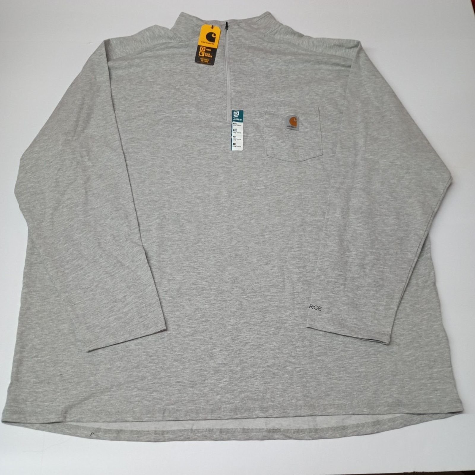 Carhartt Carhartt Force Relaxed Fit 1/4 Zip Shirt Men's 4XL Gray New Size US XXL / EU 58 / 5 - 1 Thumbnail