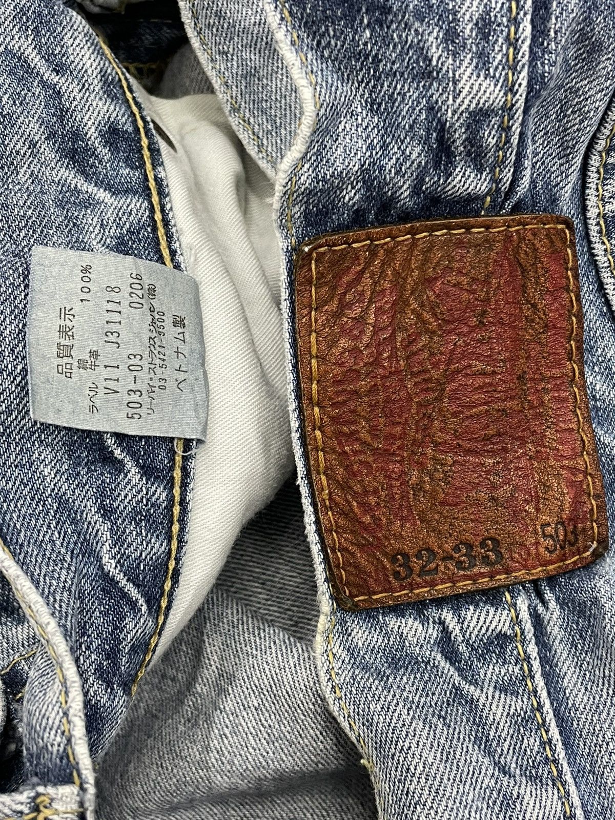 Levi's Vintage Clothing VINTAGE 503 LEVIS USA DESIGNER 90S OLD DISTRESSED OG DENIM Size US 31 - 18 Thumbnail