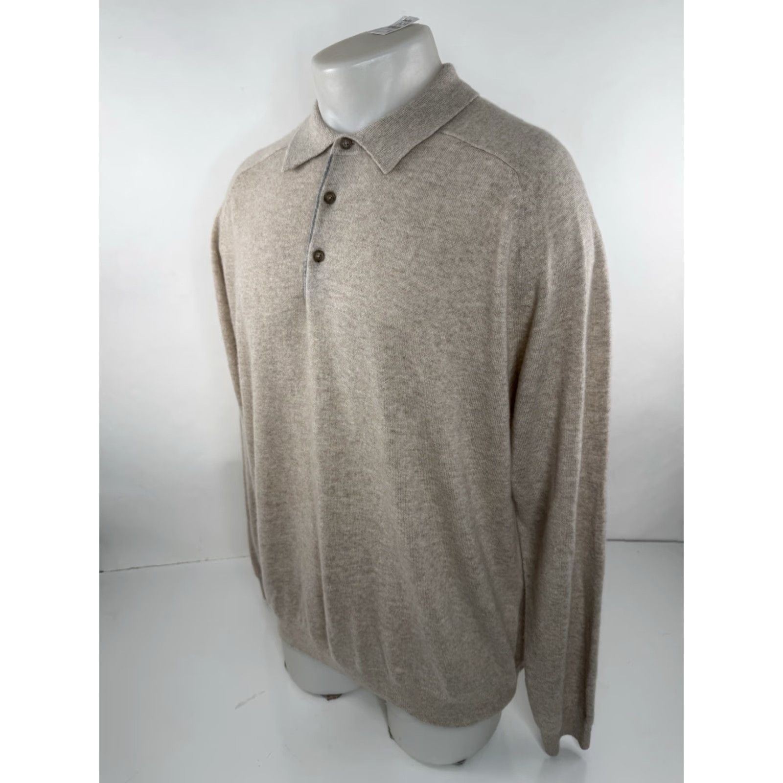 Neiman Marcus NEIMAN MARCUS - NEW w TAG - CASHMERE Mens XL Collared Polo Sweater Shirt Size US XL / EU 56 / 4 - 2 Thumbnail