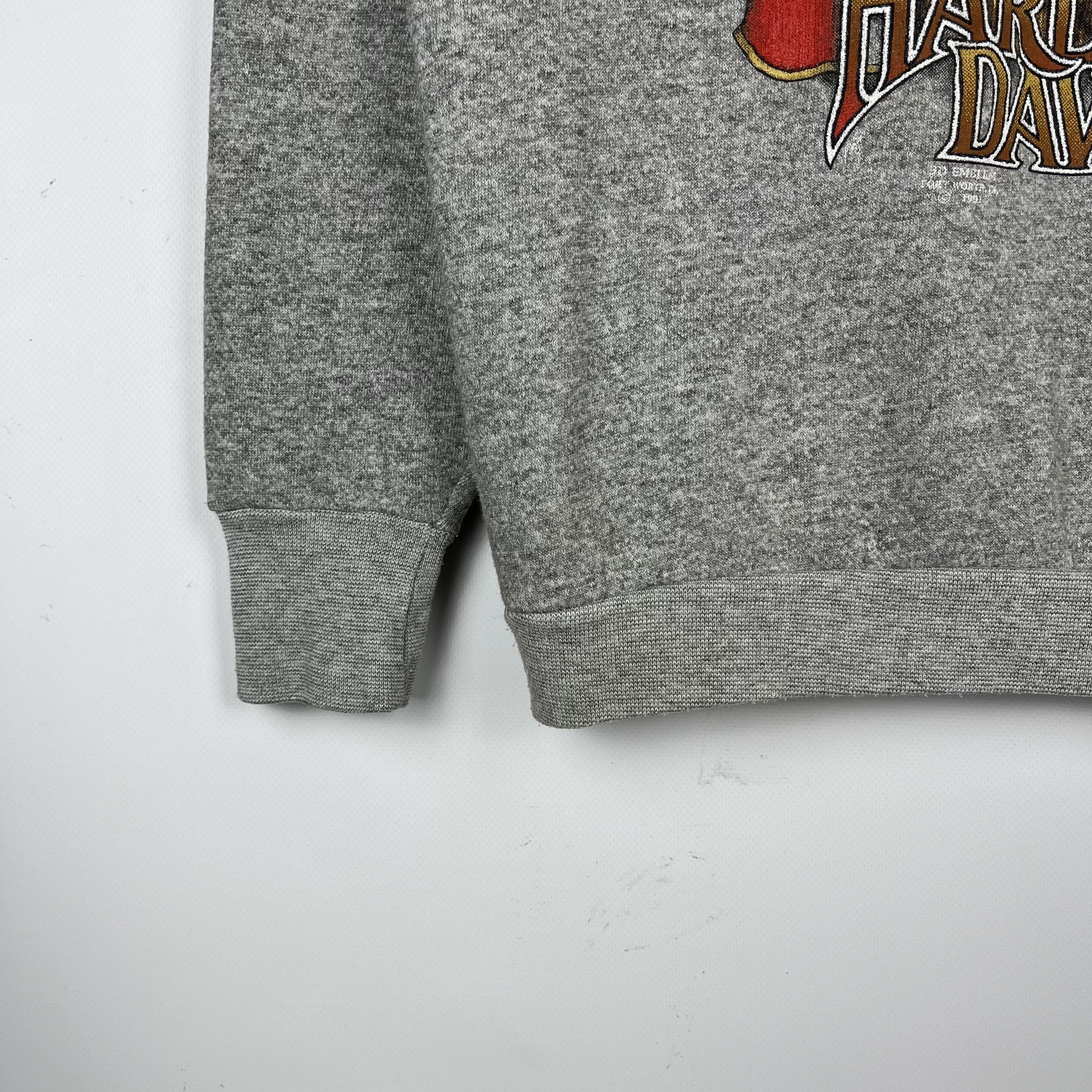 Harley Davidson Vintage Harley Davidson 3D Emblem Big Logo Sweatshirt 1991 Size US M / EU 48-50 / 2 - 14 Thumbnail