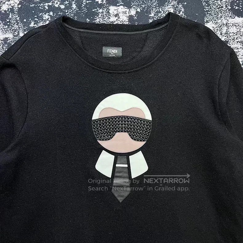 Fendi Fendi Kaiser Cartoon Long Sleeve Sweatshirt Size US L / EU 52-54 / 3 - 2 Thumbnail