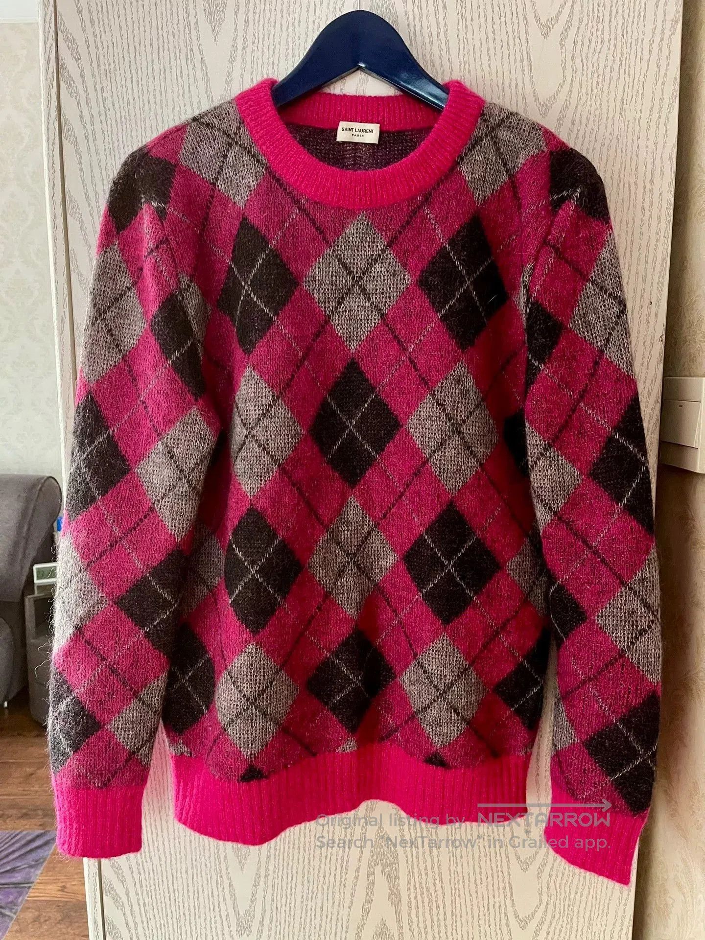 Saint Laurent Paris Saint Laurent 14AW GD Argyle Sweater. Size US M / EU 48-50 / 2 - 1 Thumbnail
