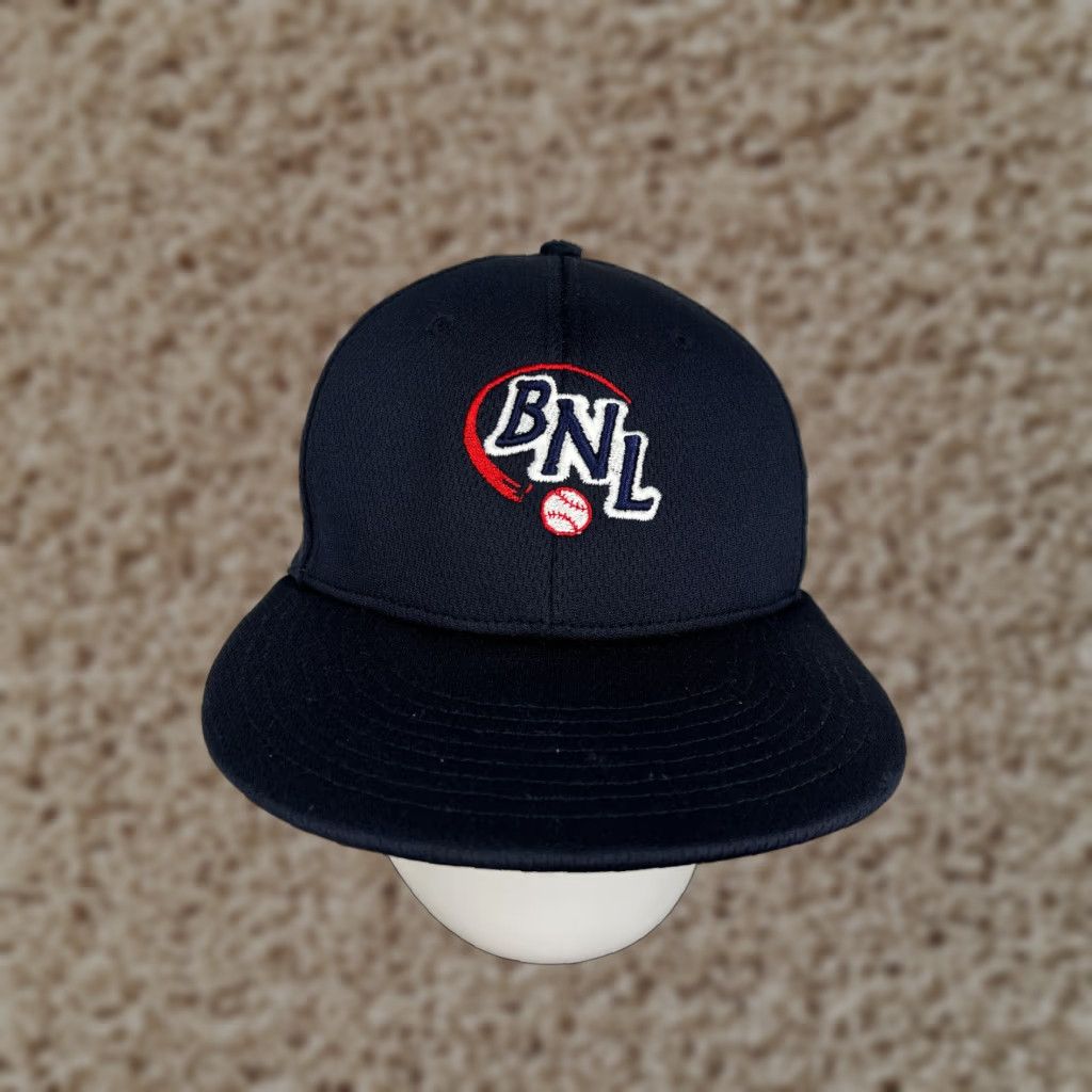 Vintage Richardson BNL Hat Cap Fitted Adult Medium Blue Baseball Polyester Mens Baseball Cap Adjustable UK USA Logo 1990s Size ONE SIZE - 1 Thumbnail