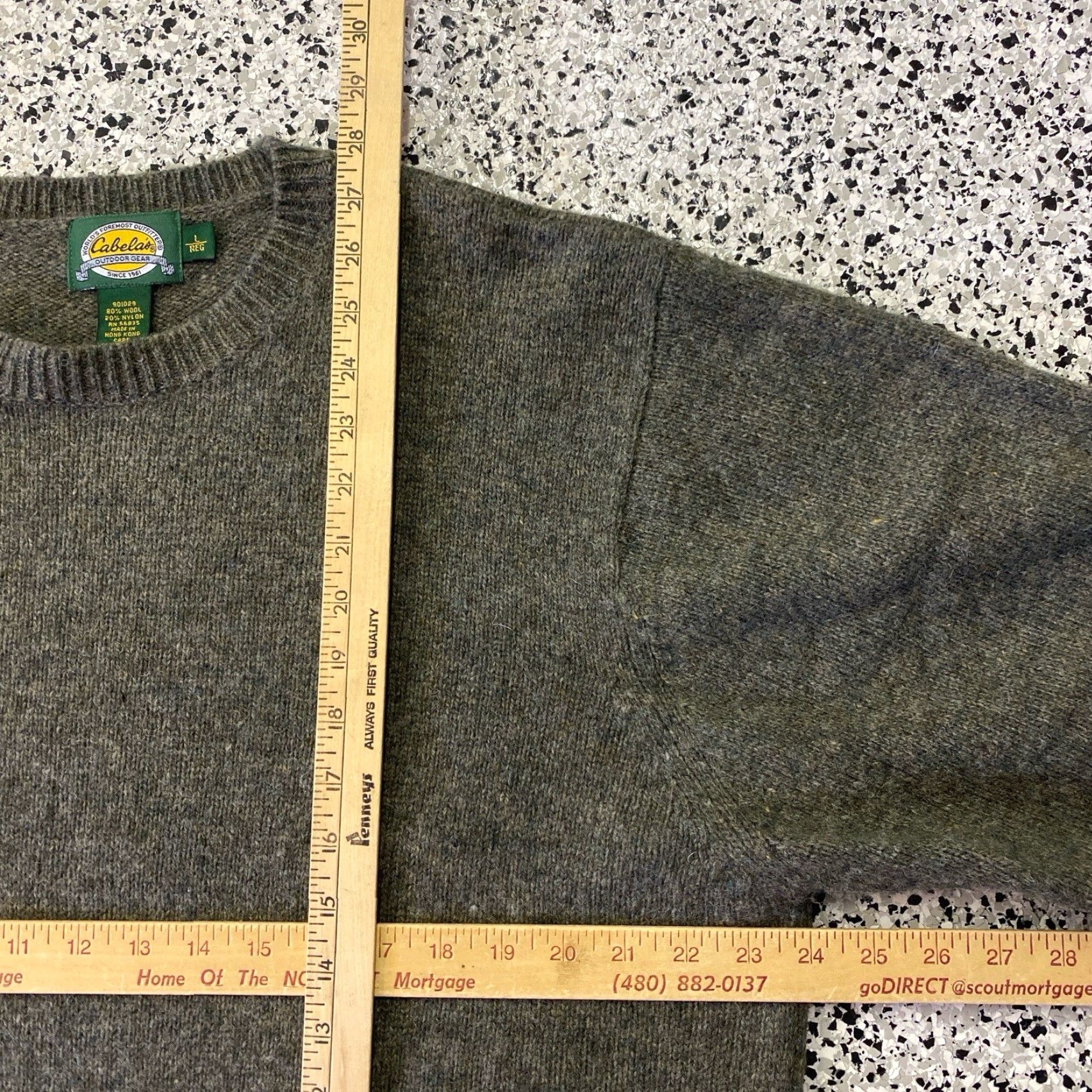 Vintage VINTAGE Cabelas Sweater Wool Blend Mens L Green Pullover Crewneck Knit Size US L / EU 52-54 / 3 - 3 Thumbnail