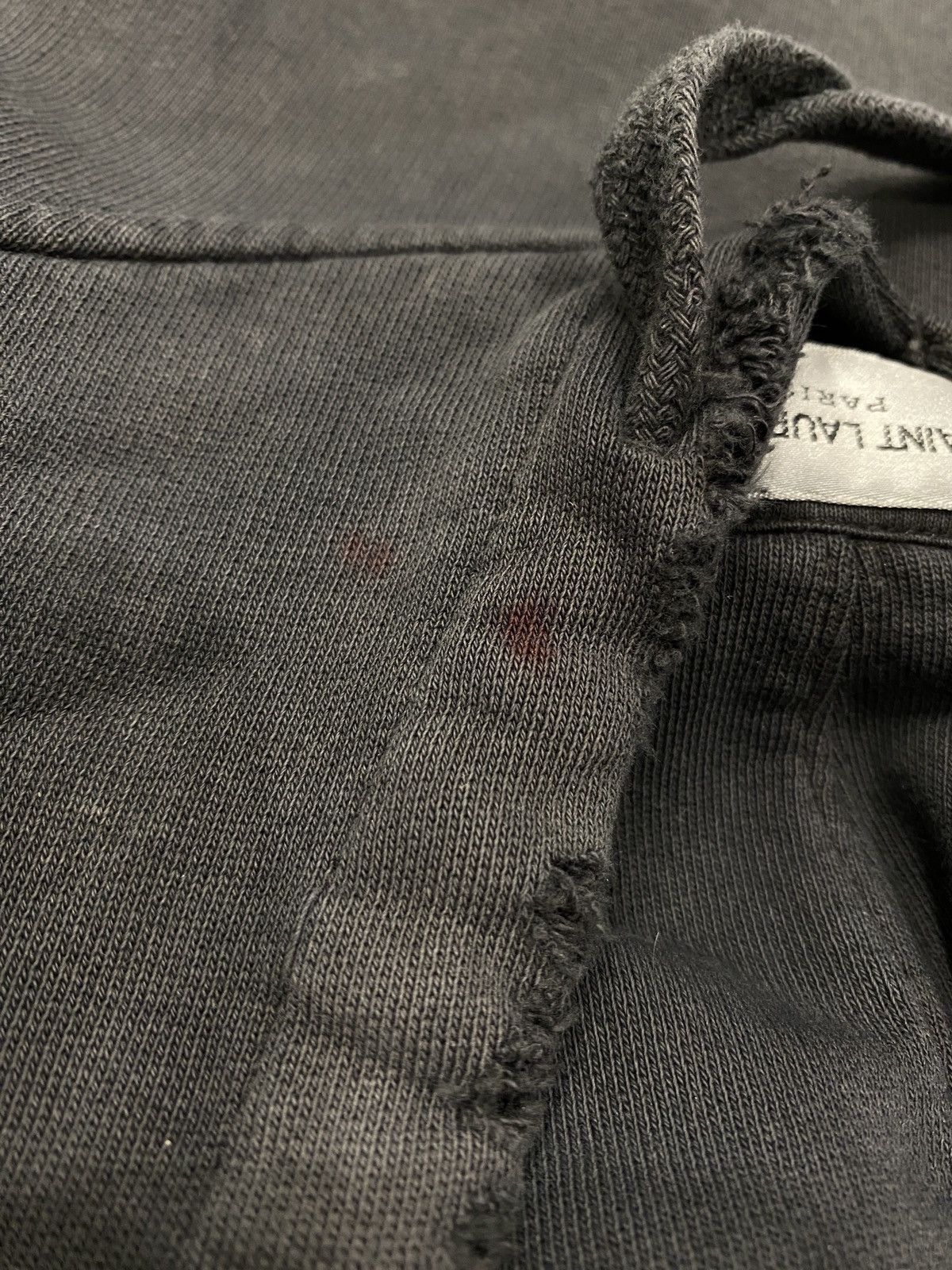 Saint Laurent Paris Saint Laurent Hedi Slimane Logo Hoodie Distressing Size US M / EU 48-50 / 2 - 6 Thumbnail