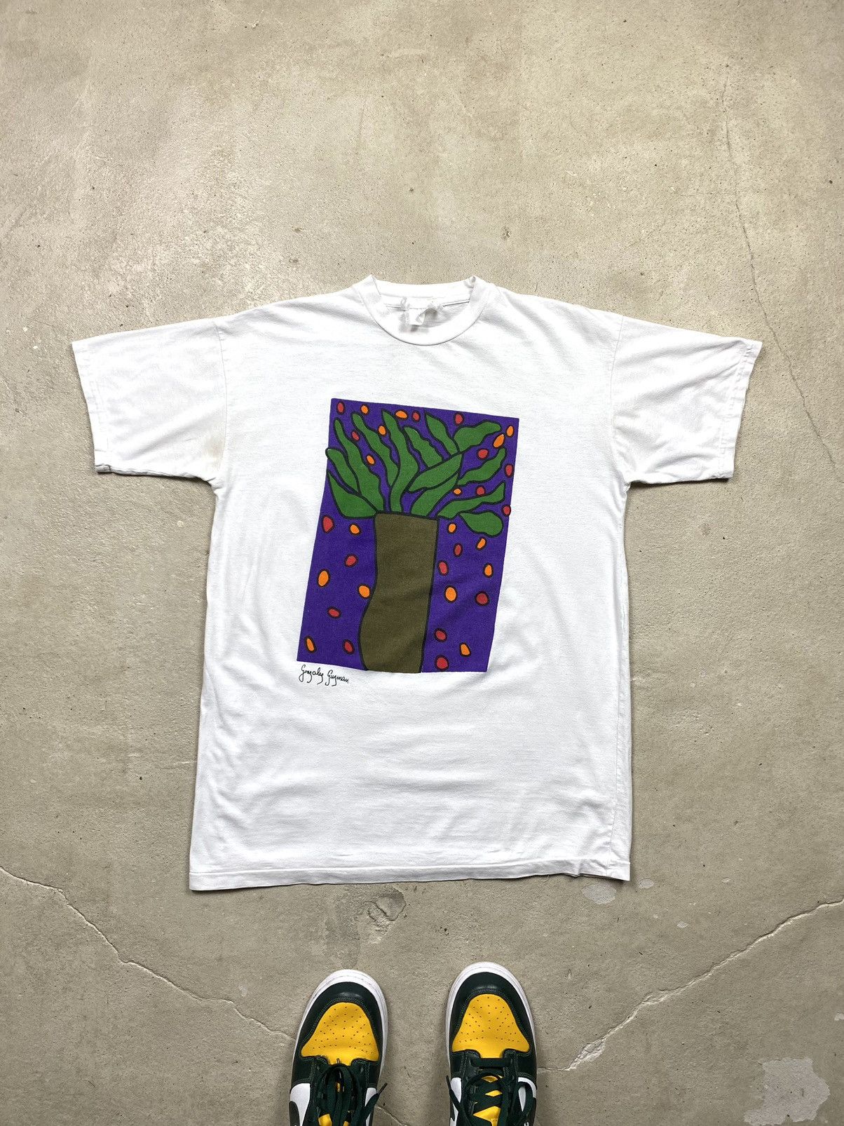 Vintage Rare! Vintage 1990’s Gonzalez Guzman Art T Shirt Hype Size US M / EU 48-50 / 2 - 1 Thumbnail
