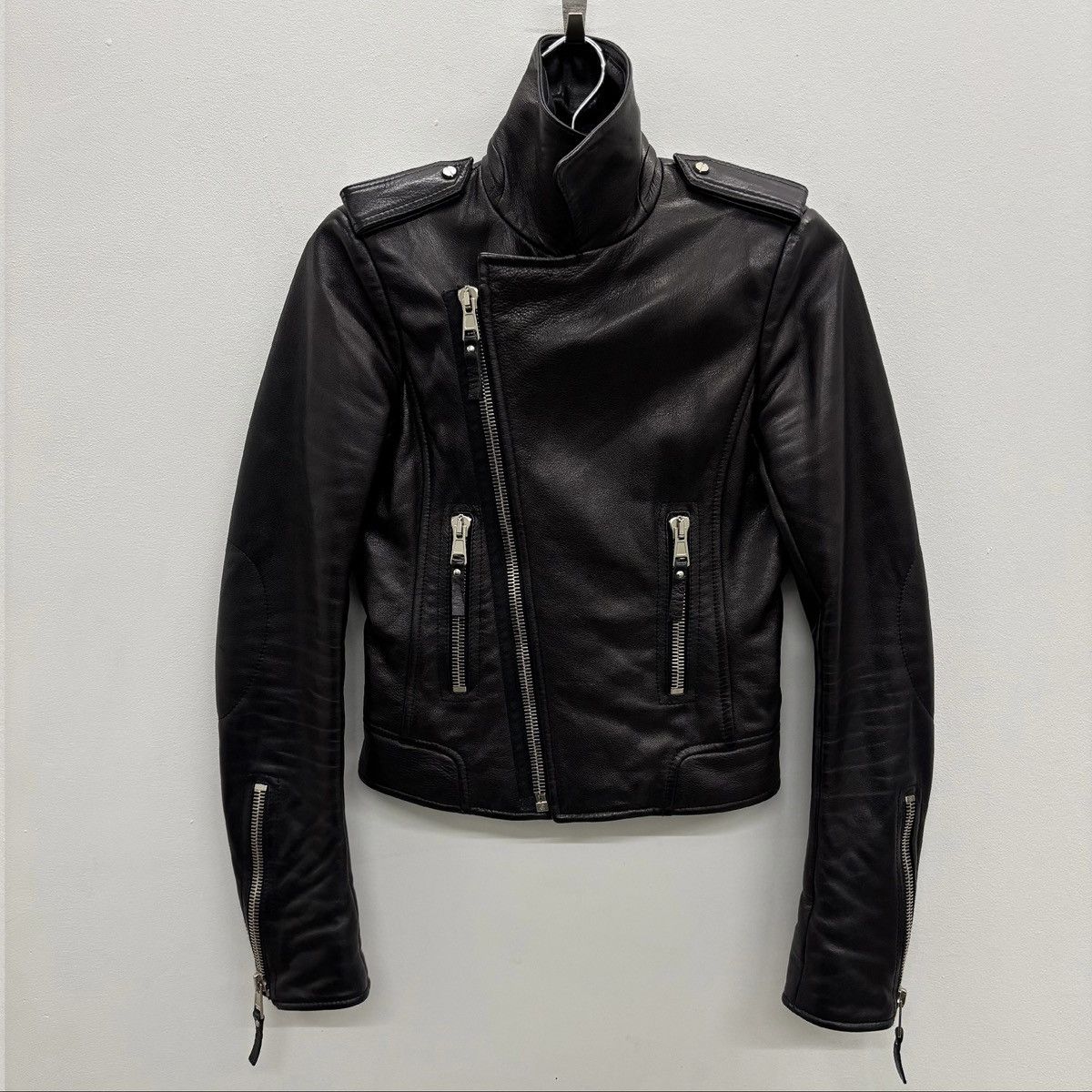 Balenciaga FW12 Balenciaga By Nicholas Ghesquiere Leather Moto Jacket Size XS / US 0-2 / IT 36-38 - 3 Thumbnail
