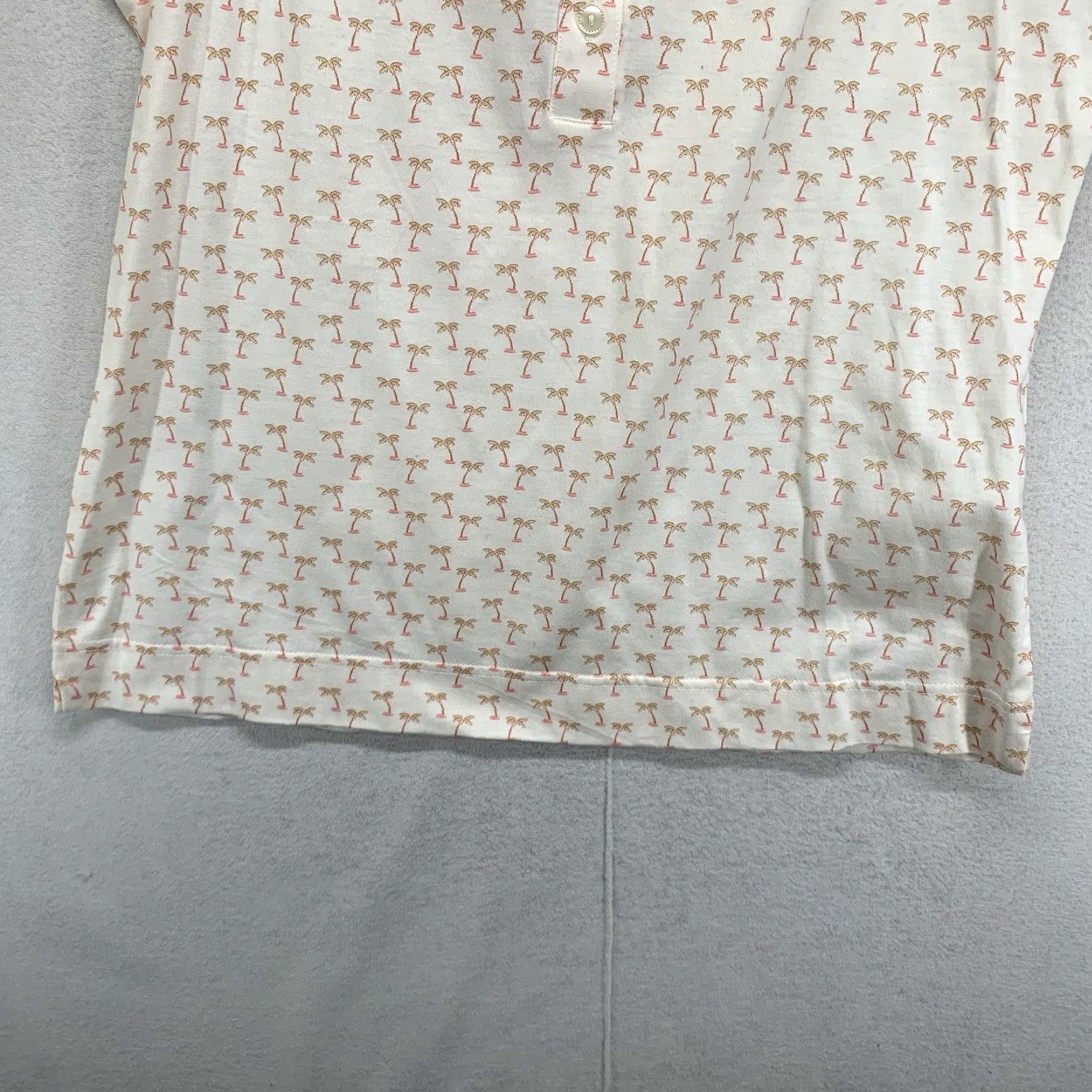 Vintage Sport Haley Women's Collared Tank Top AOP Ivory Pink Palm Trees Cute Medium Top Womens Size M / US 6-8 / IT 42-44 - 4 Thumbnail