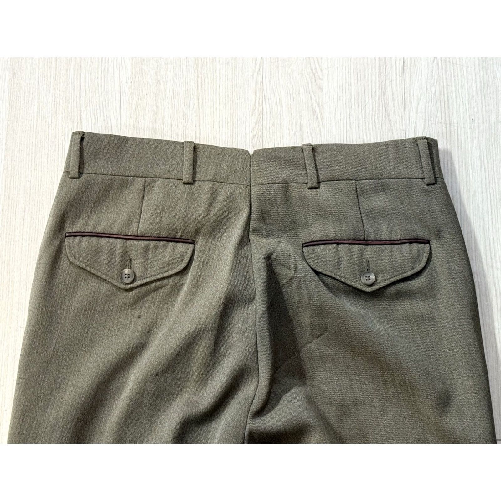Vintage VINTAGE 60s LL Bean Wool Hunting Pants 31x29 Military Green Mens Size US 31 - 4 Thumbnail