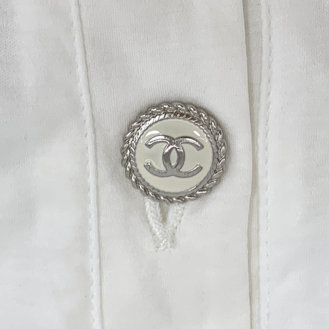 Chanel Chanel White Double C Crew Neck Short Sleeve Dress K26WX Size S / US 4 / IT 40 - 6 Thumbnail